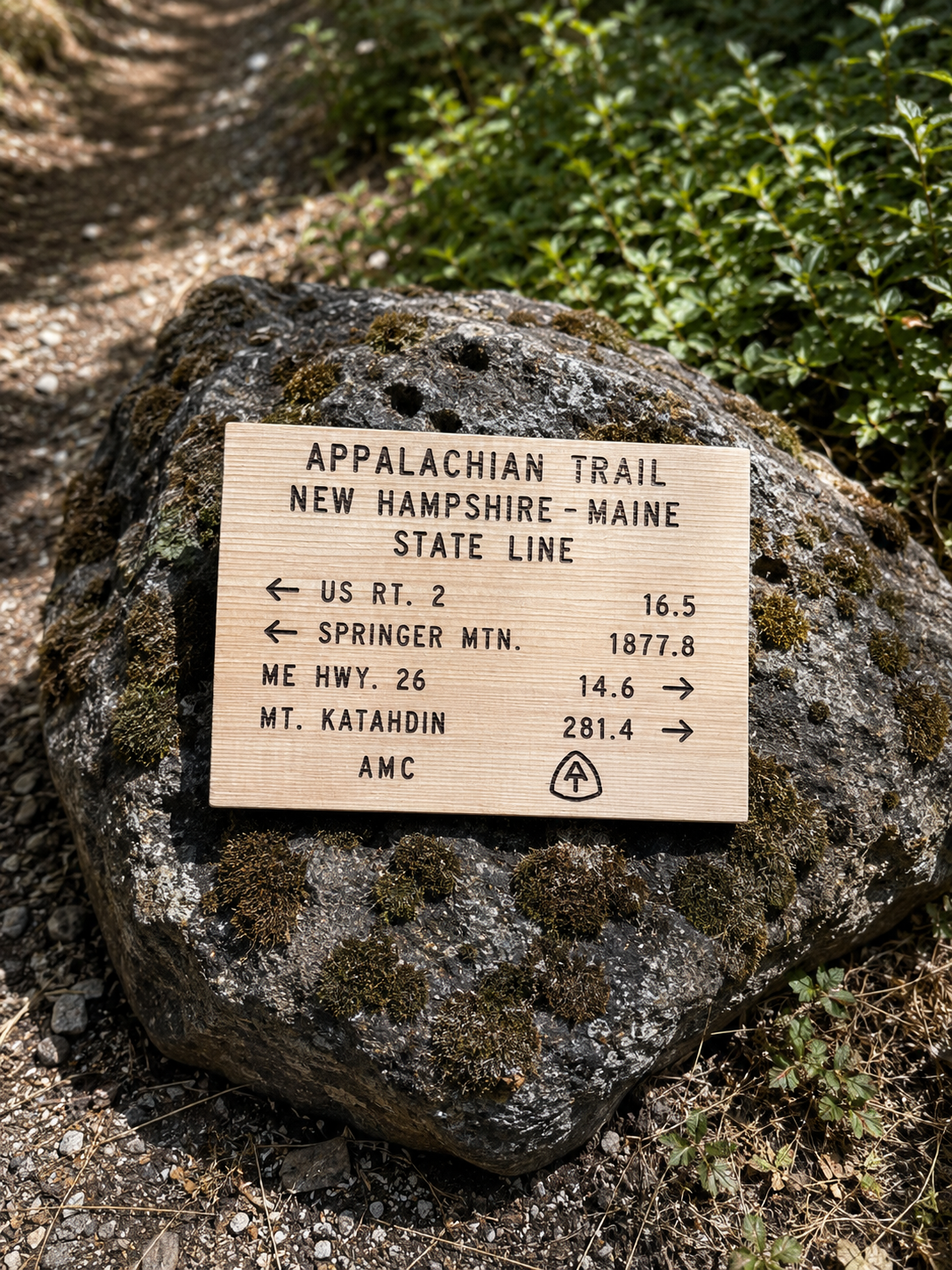 Appalachian Trail Sign – New Hampshire Maine State Line