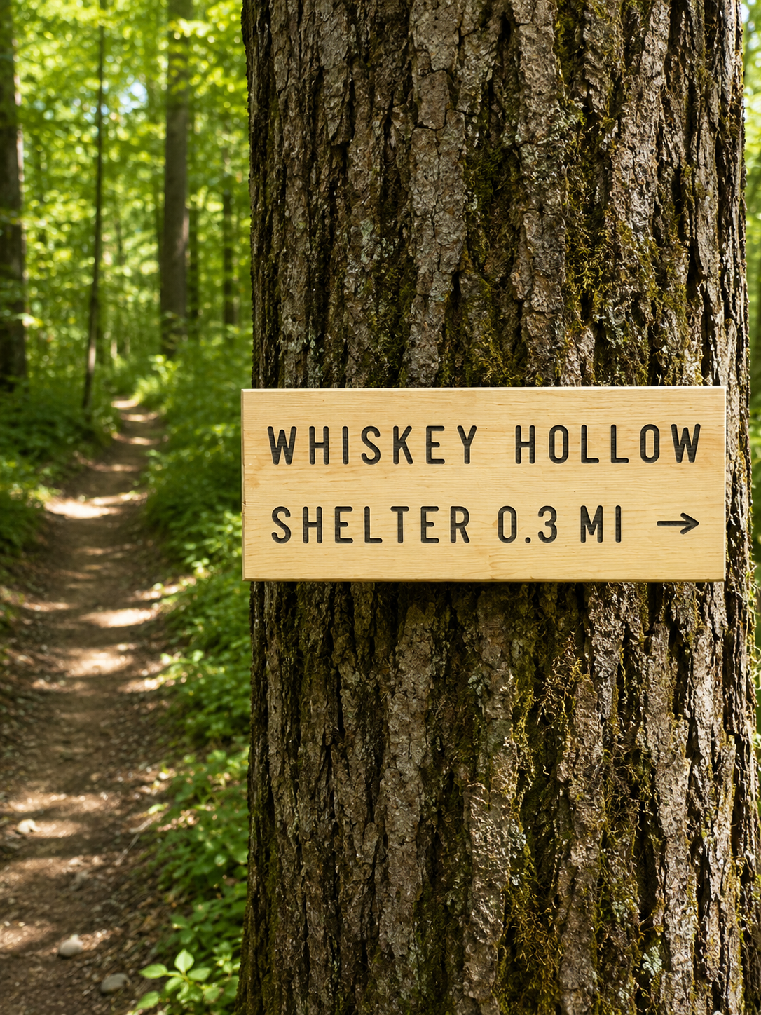 Appalachian Trail Sign – Whiskey Hollow Shelter
