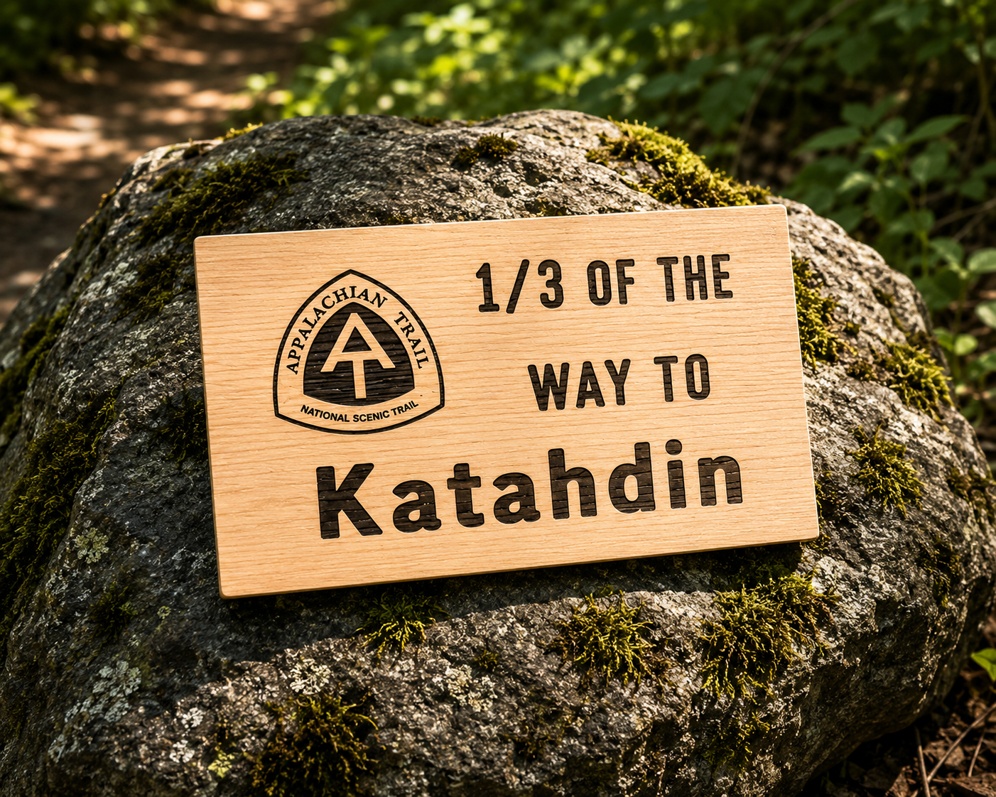 Appalachian Trail Sign – one third of the way to Katahdin