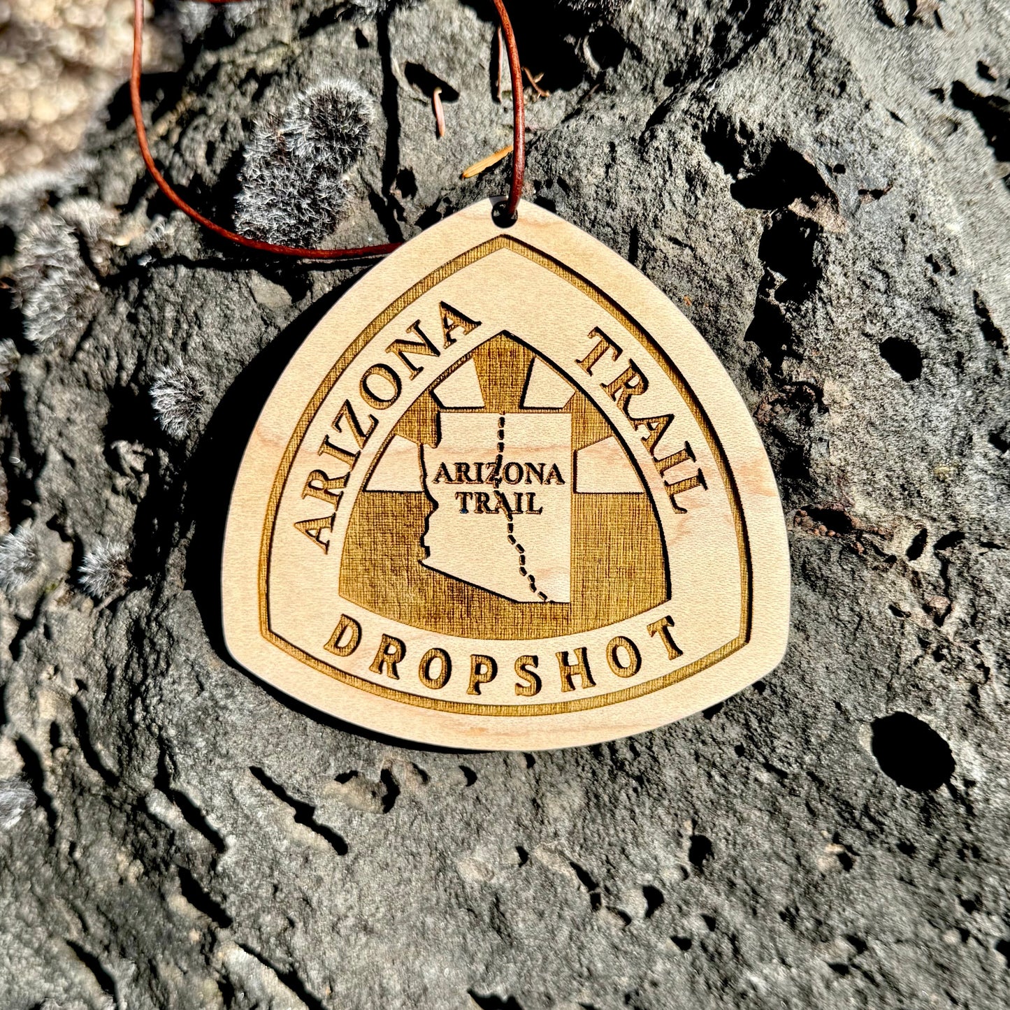 Arizona Trail trail name tag, custom wooden Arizona Trail backpack tag, personalized AZT hiker name tag, lightweight engraved wood hiking tag, thru-hiker Arizona Trail gear accessory, laser-engraved reclaimed wood AZT keepsake, rustic Arizona Trail hiker gift, Arizona Trail backpack ornament tag, eco-friendly wooden Arizona Trail trail magic gift, handmade personalized hiker trail tag for Arizona Trail