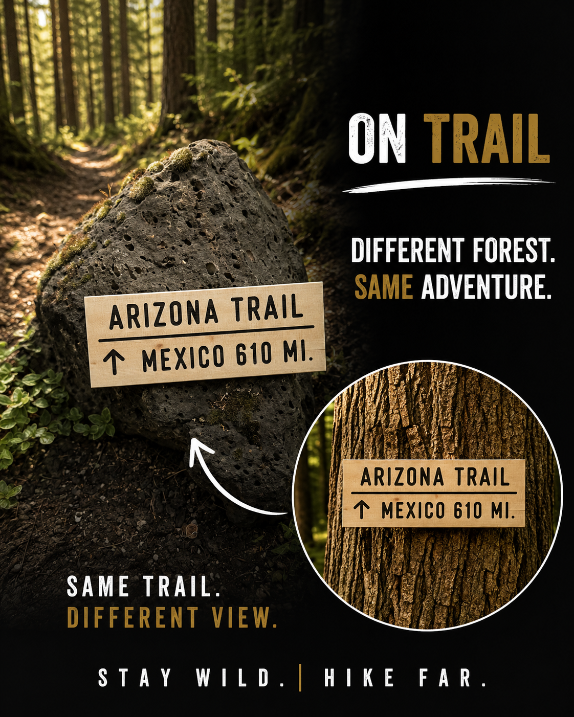 Arizona Trail Sign – Mexico 610 Miles