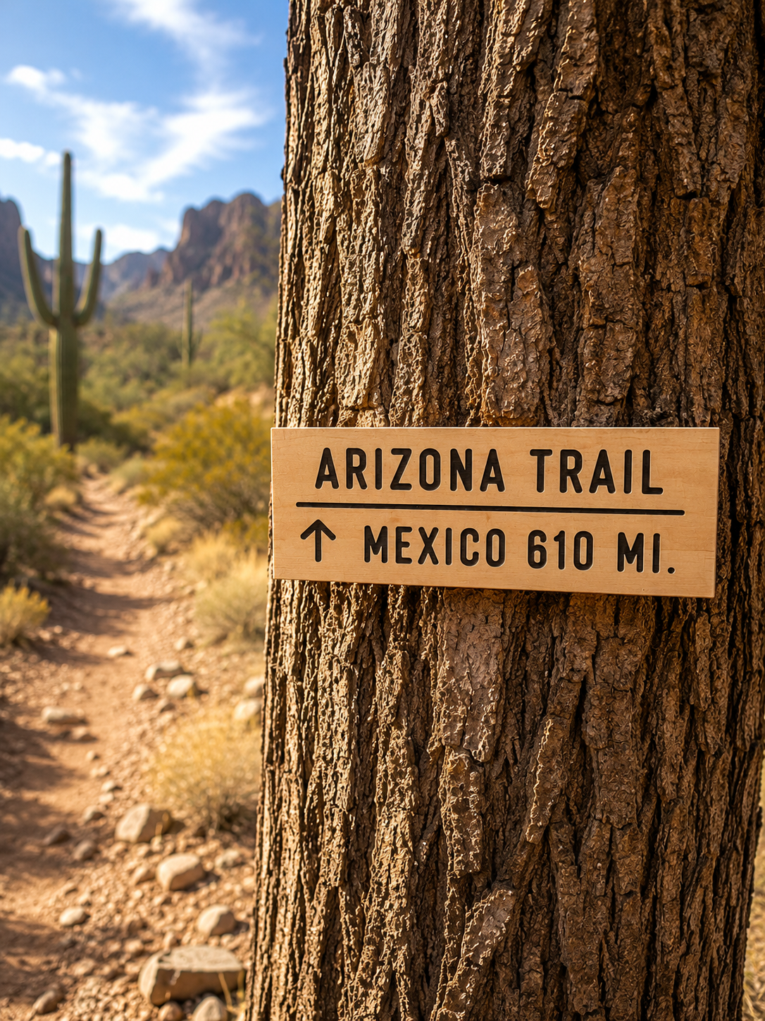 Arizona Trail Sign – Mexico 610 Miles