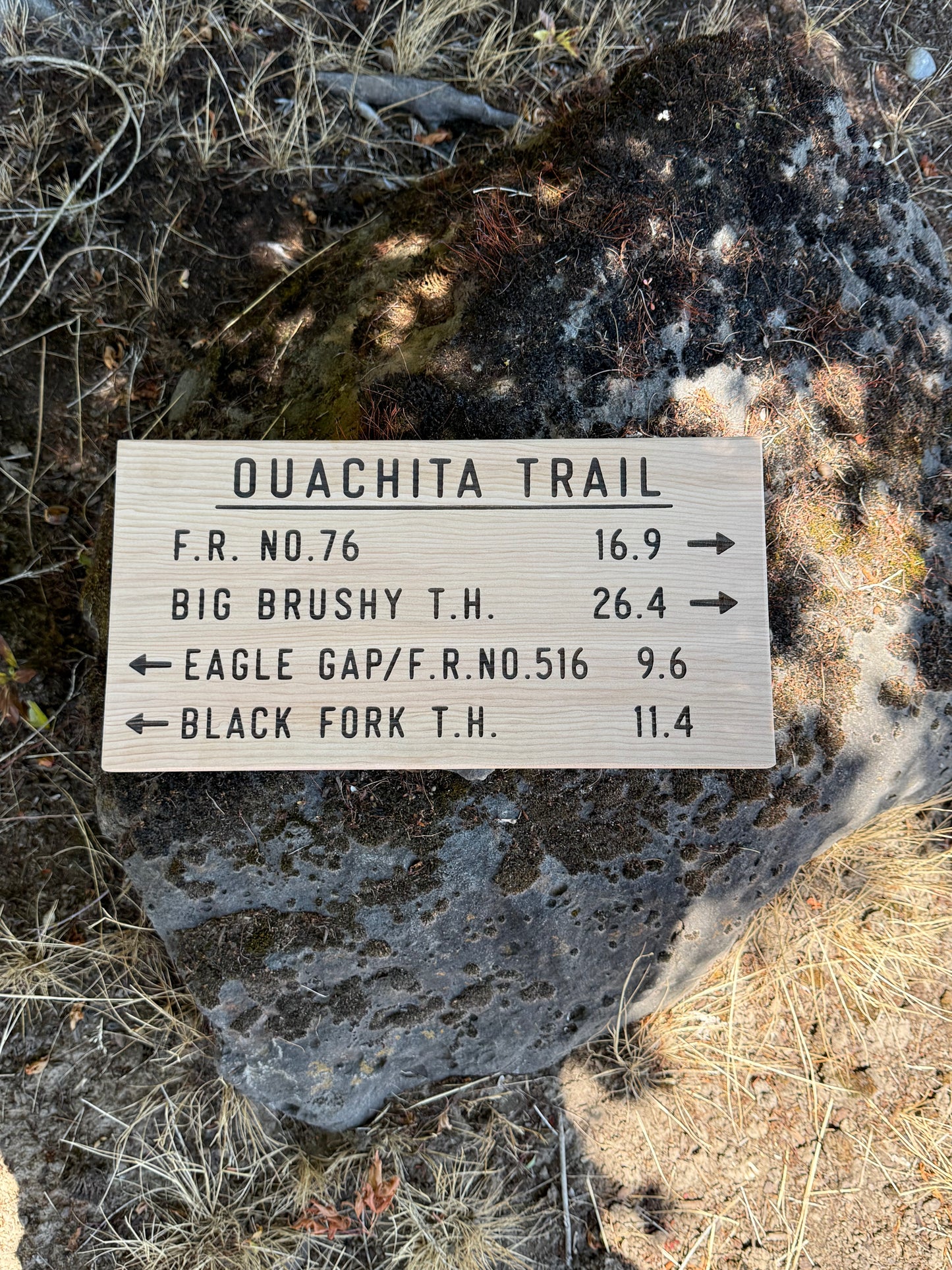 Ouachita Trail Sign – Eagle Gap Big Brushy