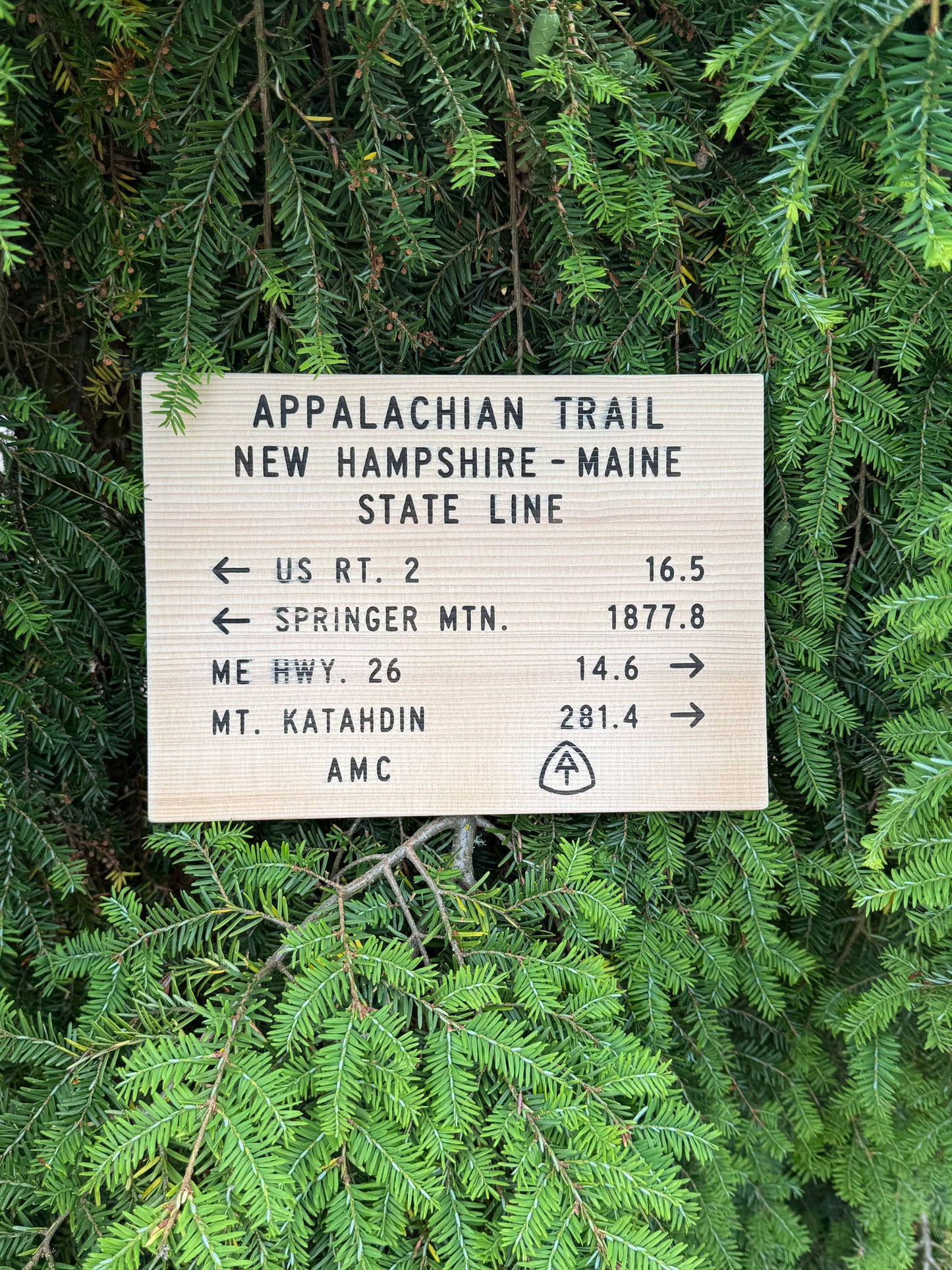 Appalachian Trail Sign – New Hampshire Maine State Line