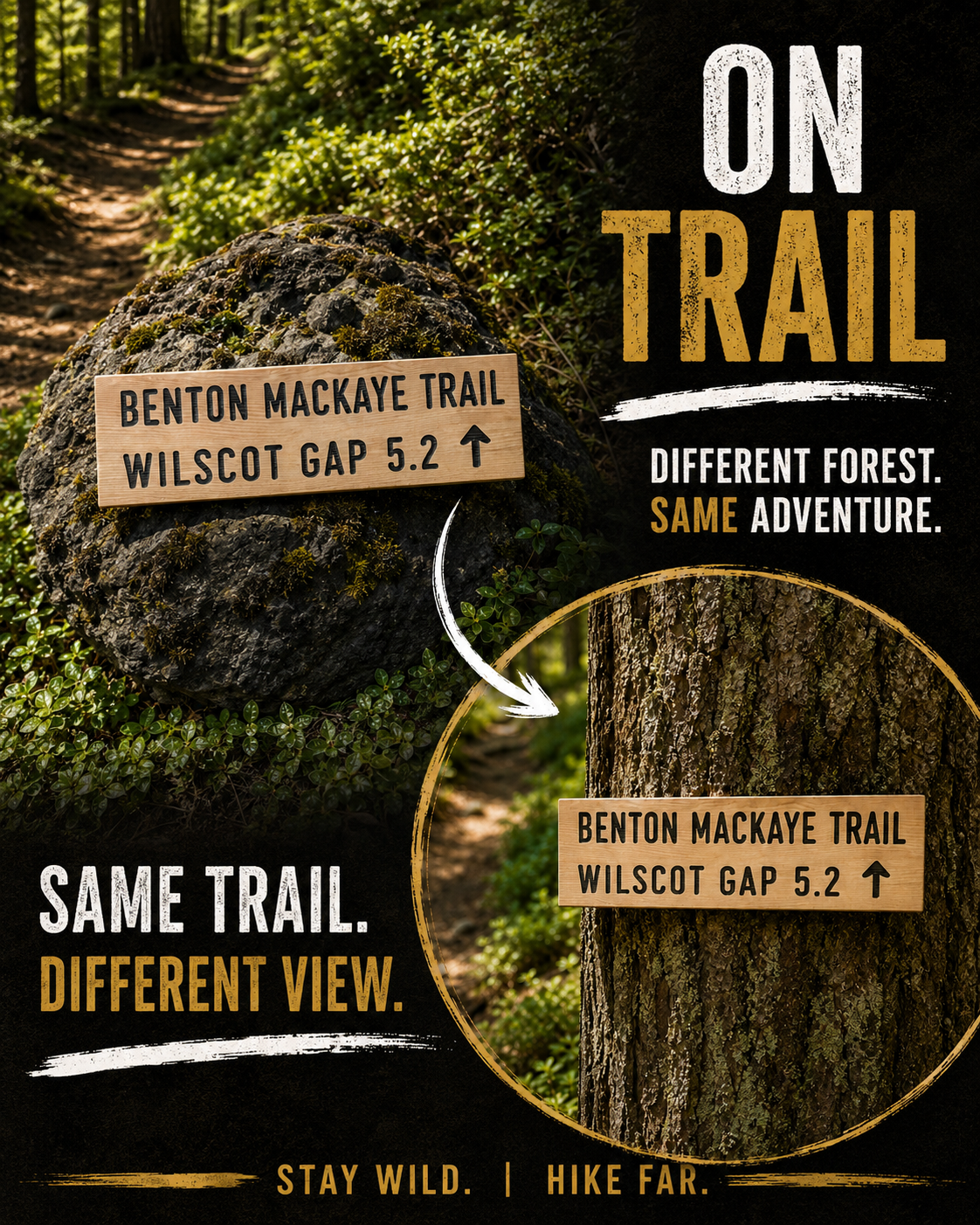 Benton MacKaye Trail Sign – Wilscot Gap