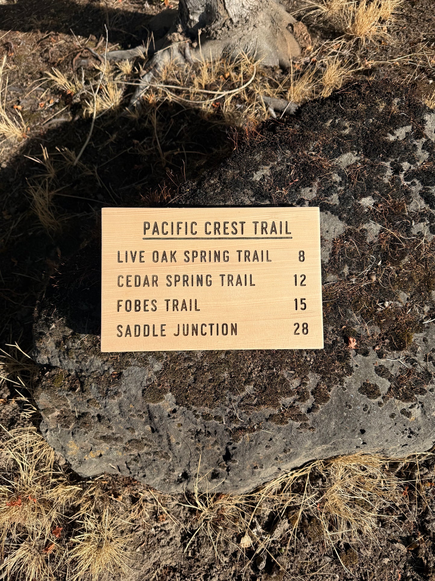 Pacific Crest Trail Sign Gift - Live Oak Spring Trail