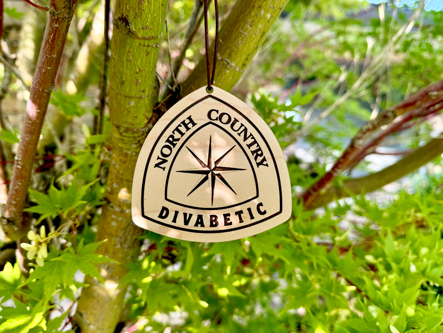 North Country Trail Name Tag – Personalized Wooden Hiker Hangtag, Personalized Wood Hiking Badge, North Country Trail Hiker Gift, Ultra Lightweight design, North Country Trail Angel Gift
