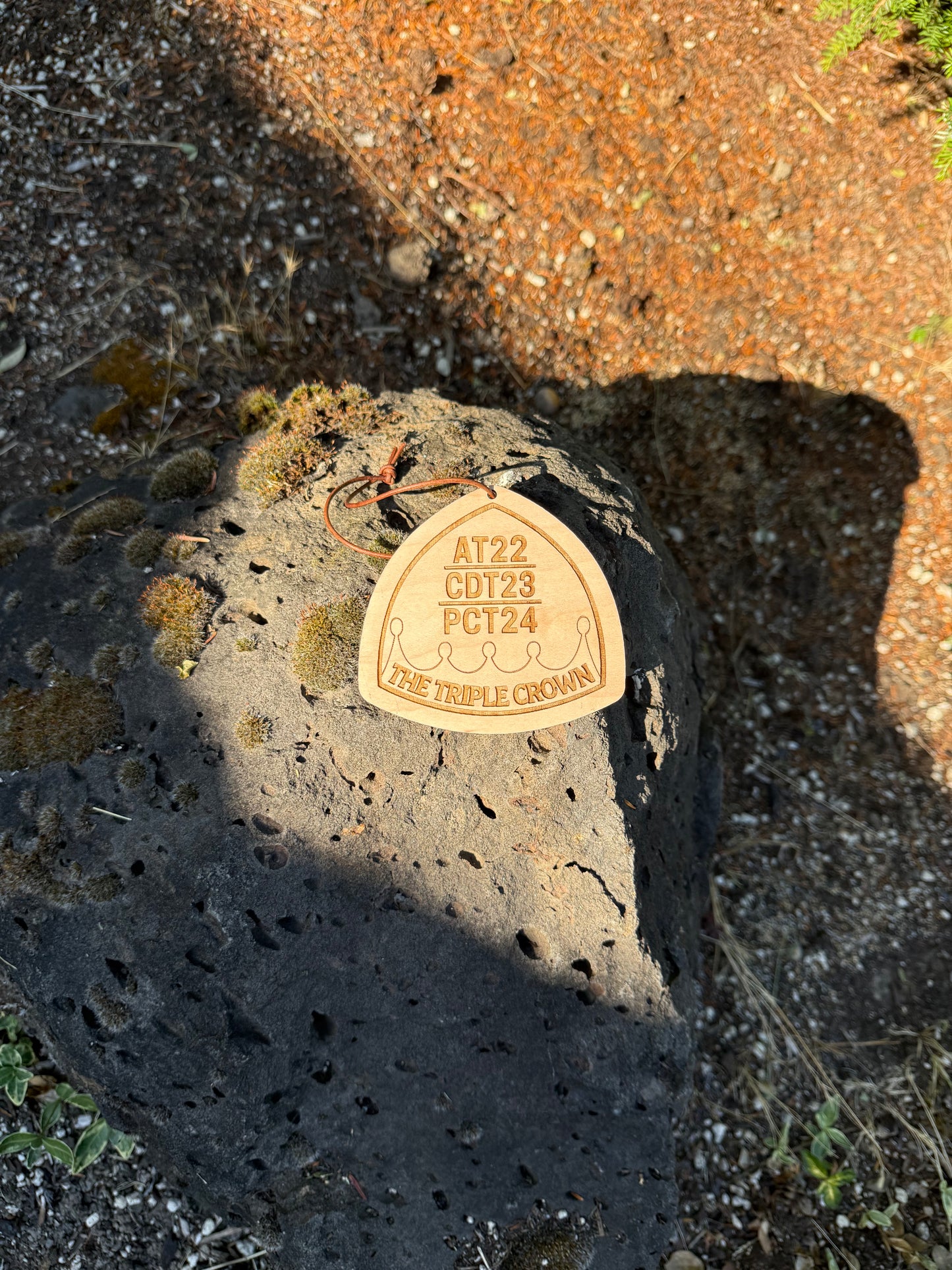 Personalized Triple Crown of Hiking Hangtag – Custom Trail Name & Completion Years – AT PCT CDT Hiker Gift