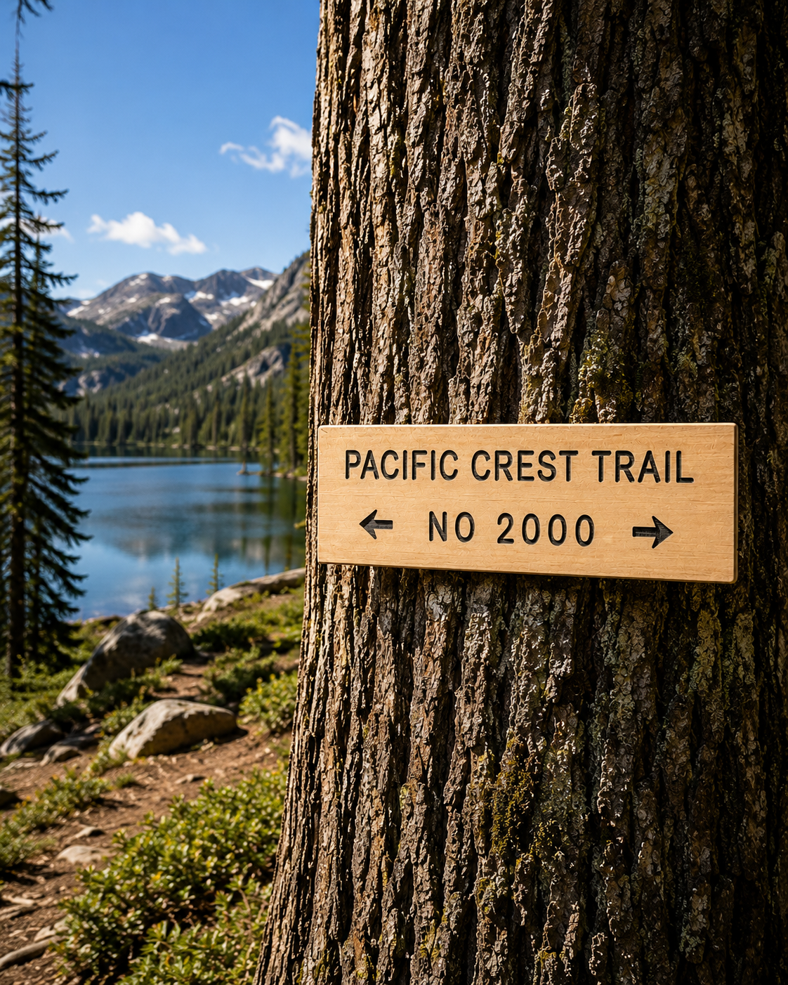 Pacific Crest Trail Sign – Trail Number 2000
