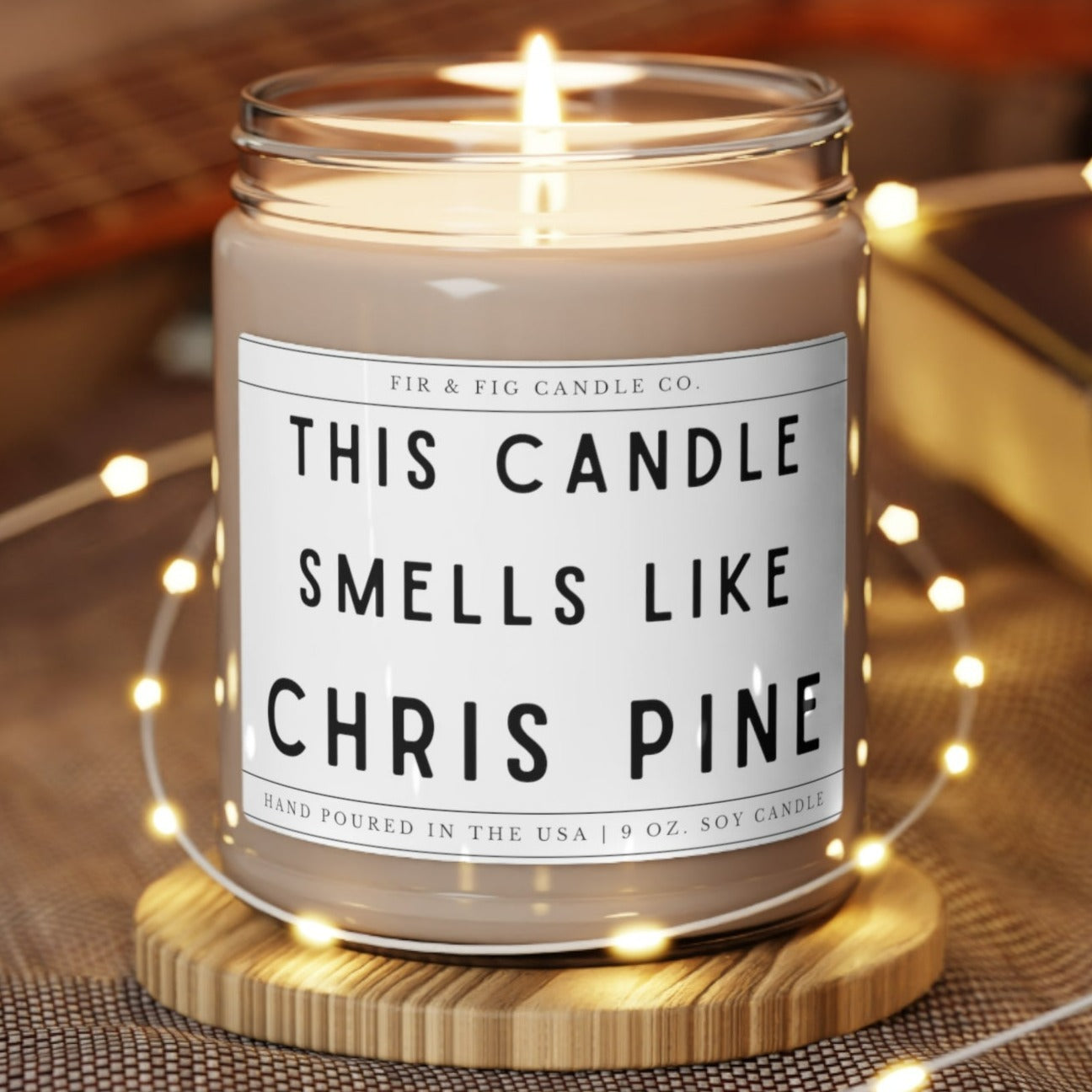 This Candle Smells Like Chris Pine 100% Eco-Friendly 9oz Soy Candle, friend candle, gift for her, gift for him, fun candle, direct ship