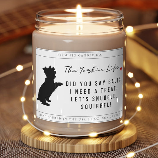 orkshire Terrier Themed Eco-Friendly 100% Soy 9oz Candle,Yorkie Candle,Yorkie Candle Gift,Yorkie Gifts, Yorkie Mom Gift, Funny Yorkie Gift