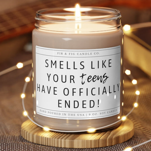 Smells like your teens have ended 100% Eco-Friendly Soy Candle, Look at You Turning 20, 20th Birthday Candle, teens have ended, gift for her