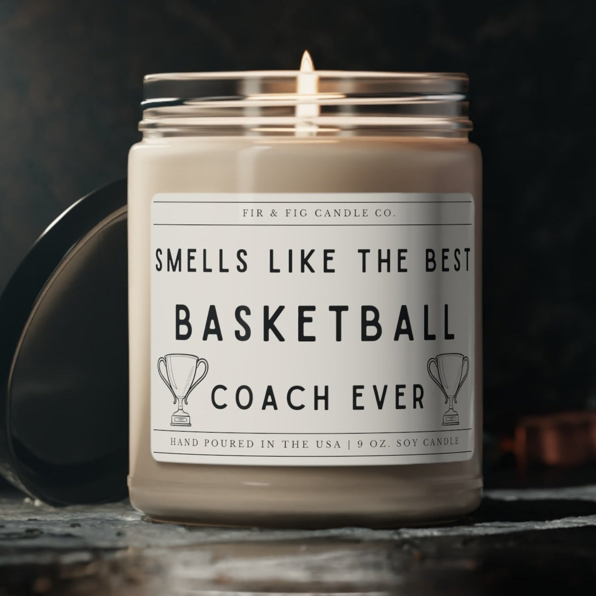 Smells Like The Best BASKETBALL Coach ever 100% Eco-Friendly 9oz Soy Candle, coach candle, Coach gift for her,gift for him, coach Gift award