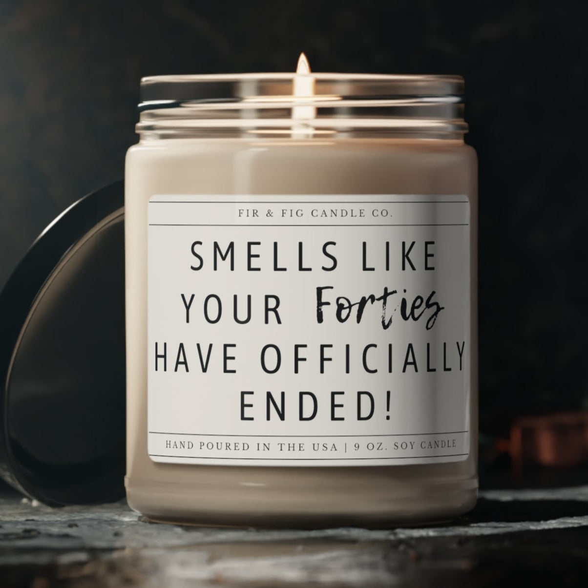 Smells like your forties have ended 100% Eco-Friendly Soy Candle, Look at You Turning 50, 50th Birthday Candle, 40's have ended candle gift