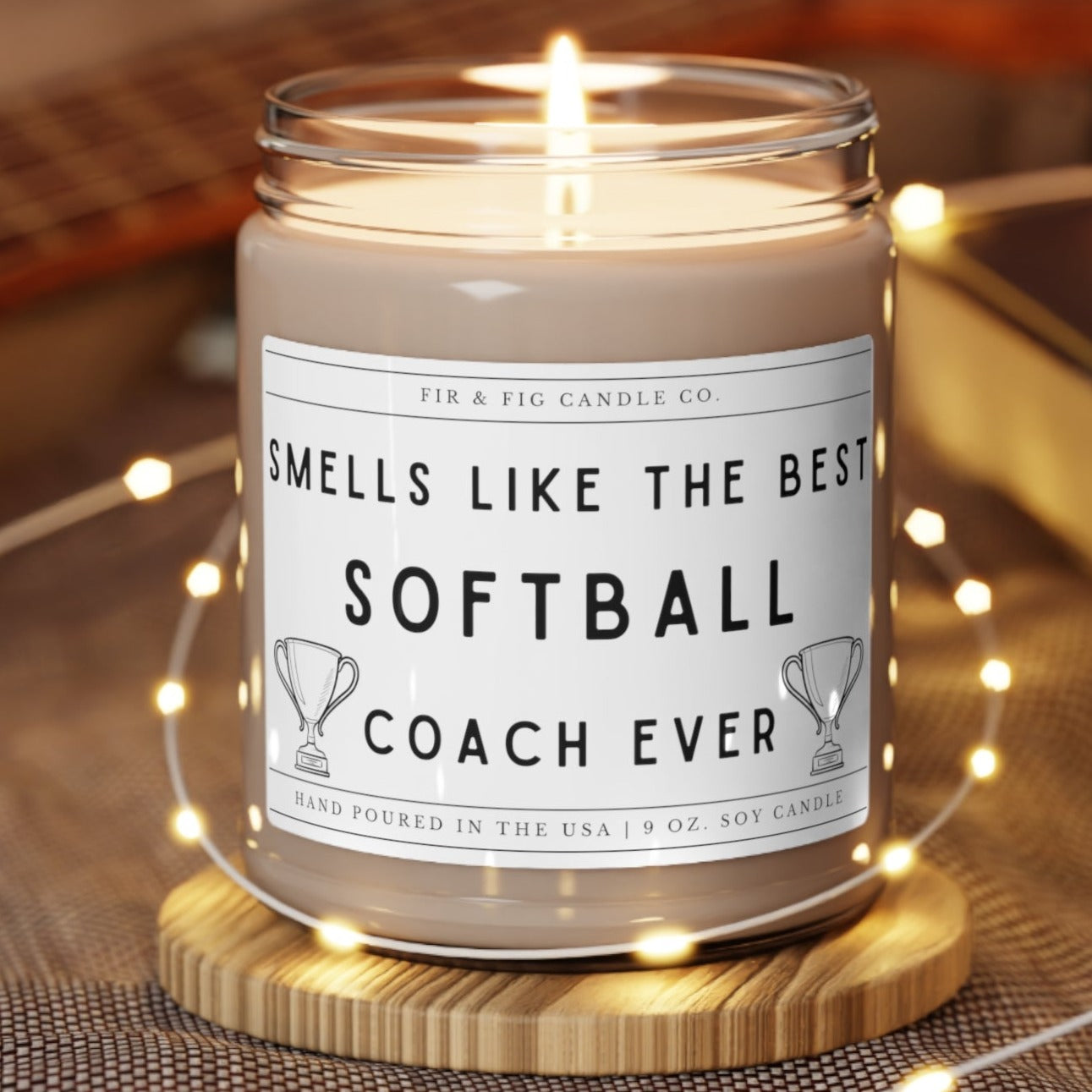 Smells Like The Best SOFTBALL Coach ever 100% Eco-Friendly 9oz Soy Candle, coach candle, Coach gift for her, gift for him, coachs Gift award