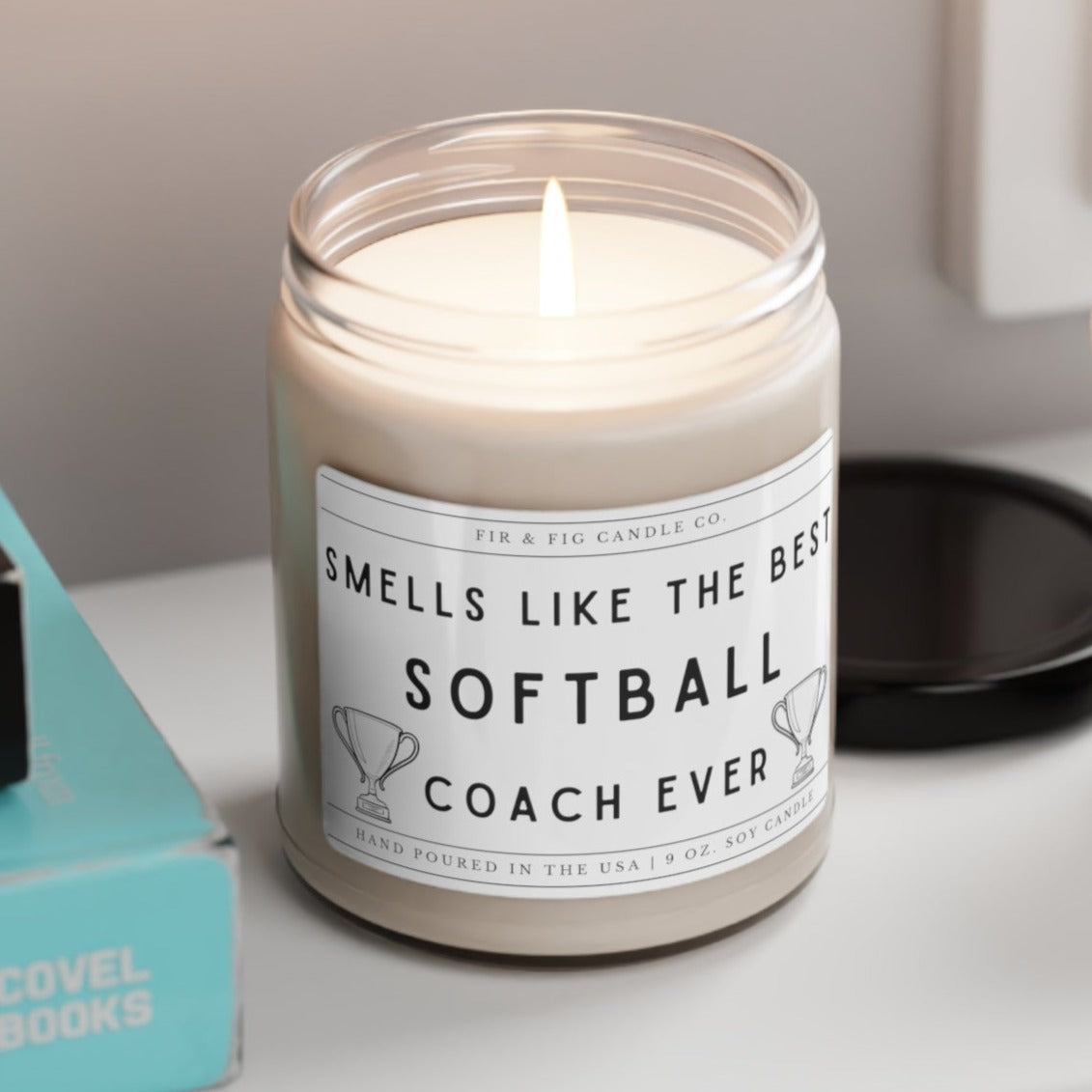 Smells Like The Best SOFTBALL Coach ever 100% Eco-Friendly 9oz Soy Candle, coach candle, Coach gift for her, gift for him, coachs Gift award