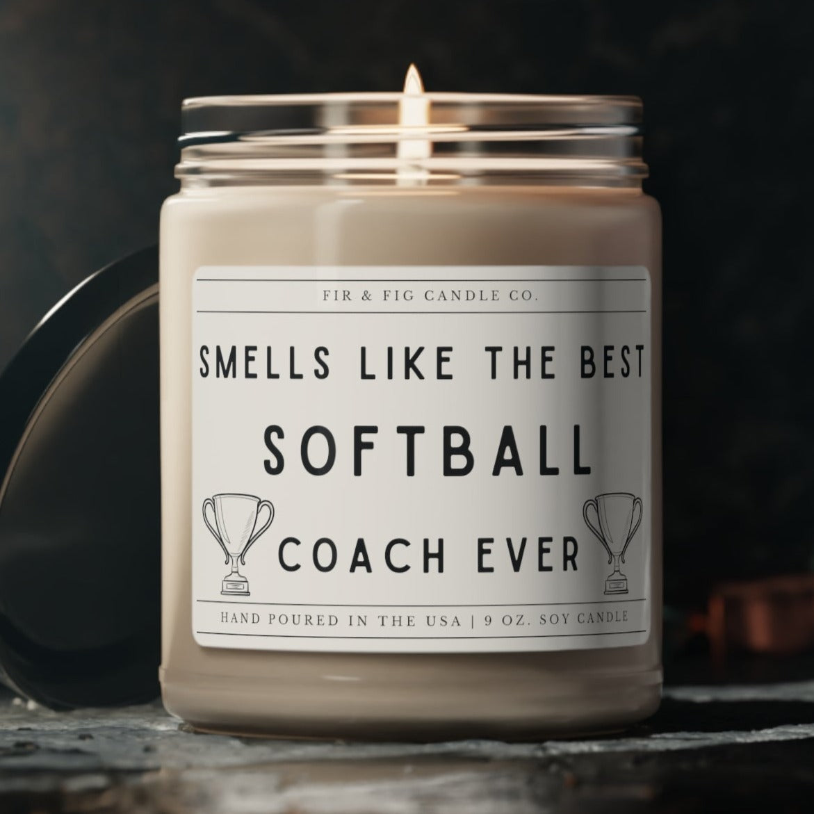 Smells Like The Best SOFTBALL Coach ever 100% Eco-Friendly 9oz Soy Candle, coach candle, Coach gift for her, gift for him, coachs Gift award