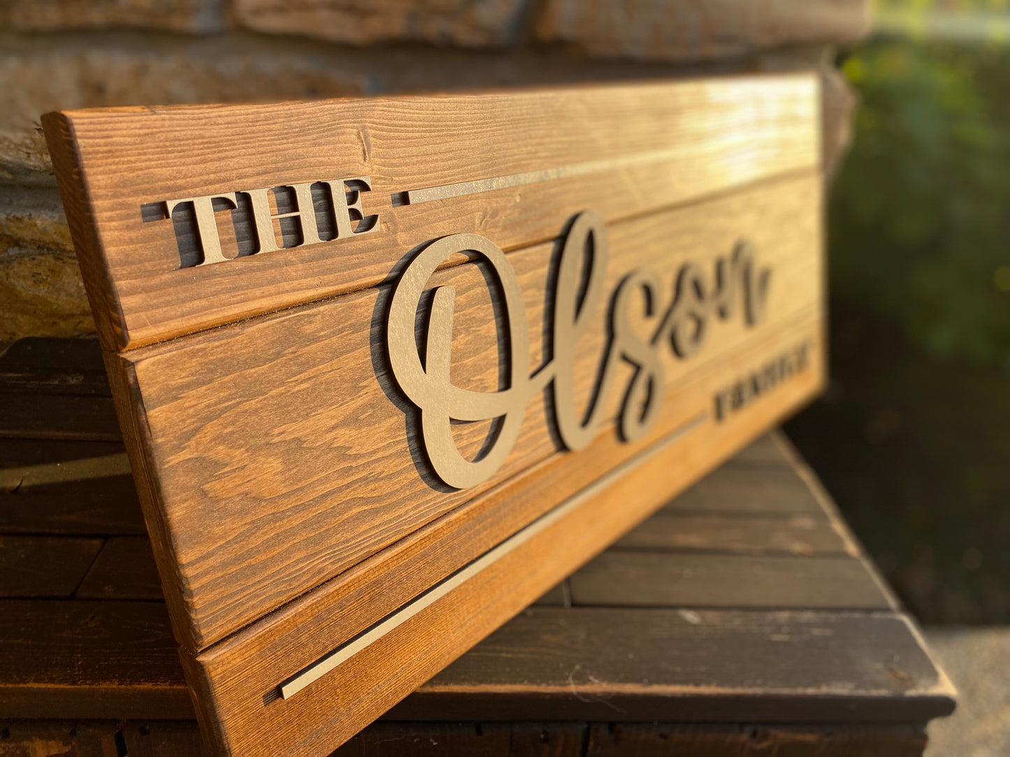 Celebrate love and timeless moments with our Custom 24x11 Name &amp; Date Sign. This stunning piece is crafted from high-quality wood and personalized with the names and date of your choice, making it a perfect keepsake for weddings, anniversaries, or special milestones.