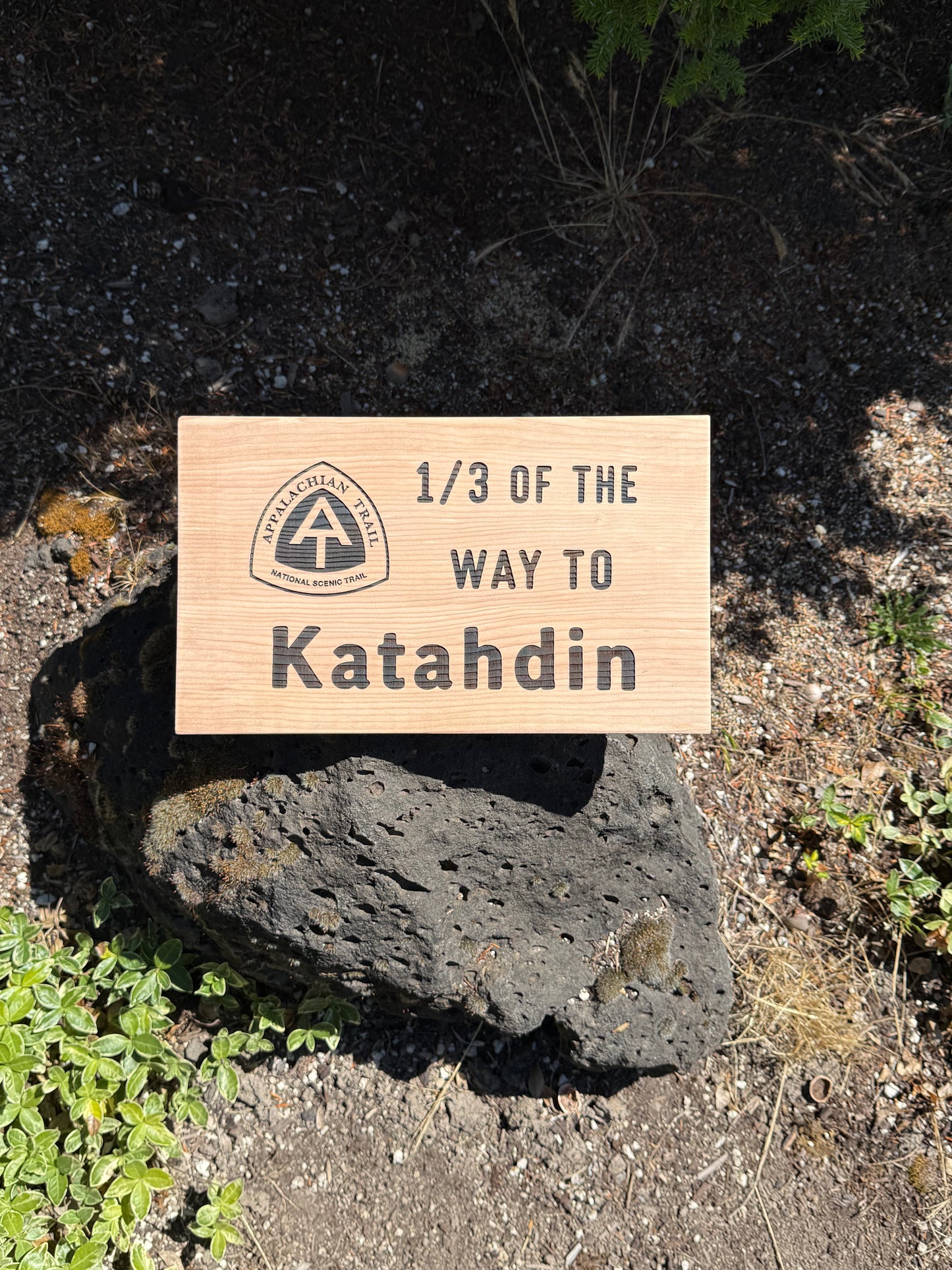 Appalachian Trail Sign – one third of the way to Katahdin