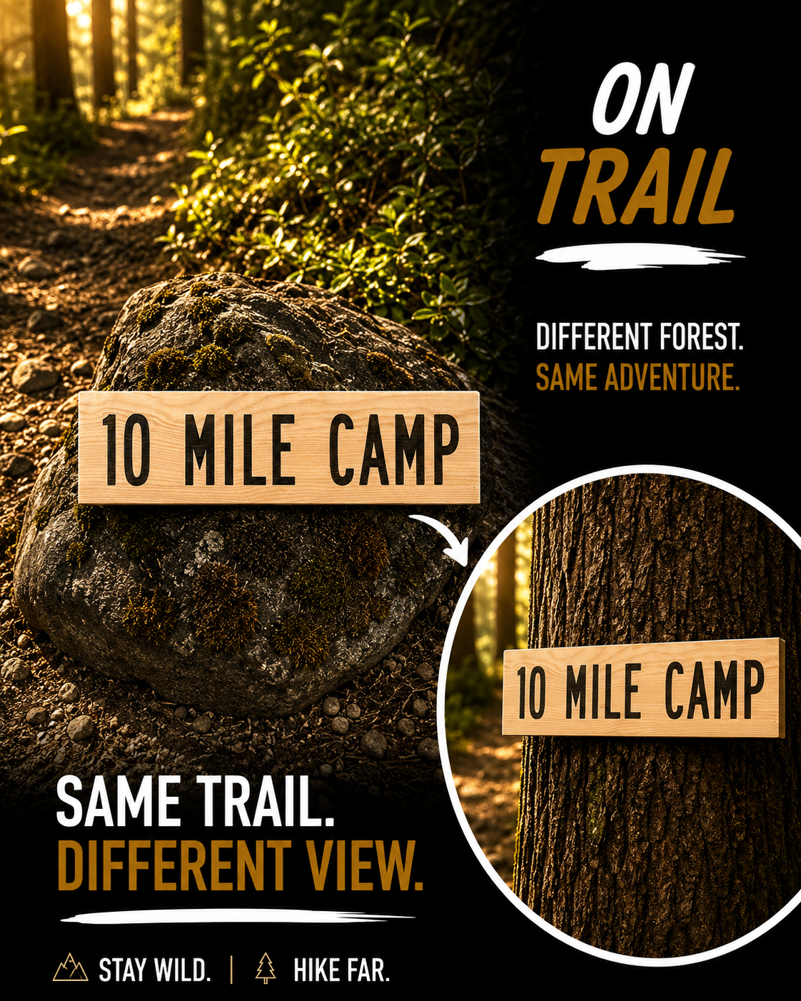 Florida Trail Sign Hiker Gift - 10 Mile Camp