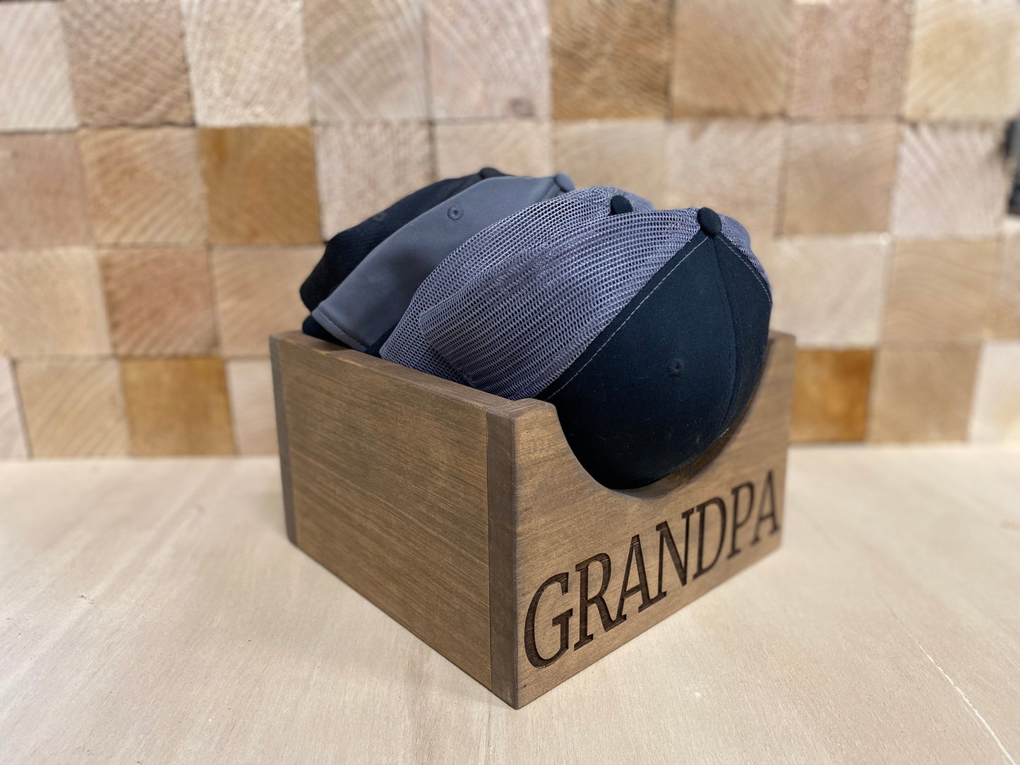 Wooden Hat Holder, Wood Hat Box, Baseball Hat Holder, Cap Organizer, Cap Stand, Personalized Hat Holder, Father's Day Gifts, Gift for Dad