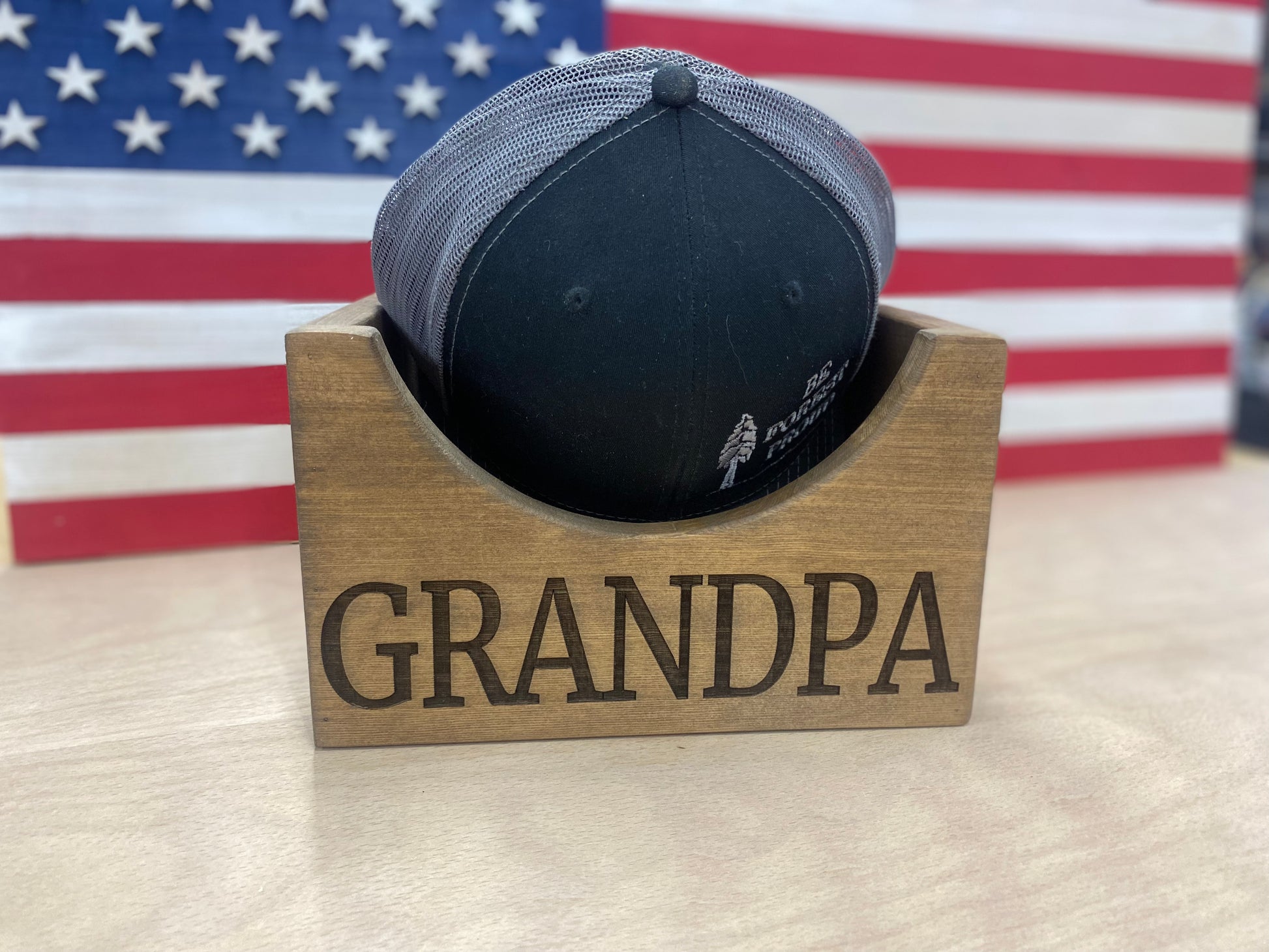 Wooden Hat Holder, Wood Hat Box, Baseball Hat Holder, Cap Organizer, Cap Stand, Personalized Hat Holder, Father's Day Gifts, Gift for Dad