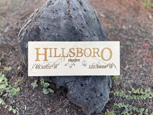 My City Signs - Lasered Personalized Wood Sign (4.75"x12")