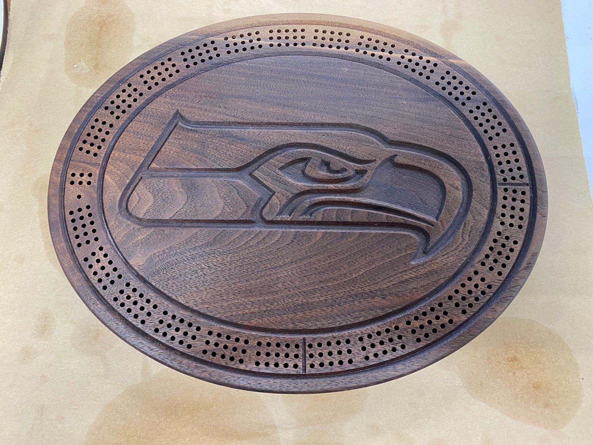 Custom Oregon Black Walnut Cribbage Board Gift - Eastman Custom Designs