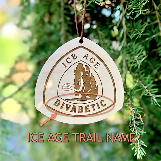personalized wooden Ice Age Trail backpack tag with engraved trail name, laser engraved reclaimed wood Ice Age Trail name tag for hikers, custom Ice Age Trail thru-hiker gift lightweight wooden tag, handmade wooden Ice Age Trail keepsake with leather loop, eco-friendly Ice Age Trail hiking tag personalized with trail nickname, custom engraved wood Ice Age Trail badge for backpack or keychain, unique Ice Age Trail hiker gift lightweight wooden trail name tag, rustic handmade Ice Age Trail gear tag with custo