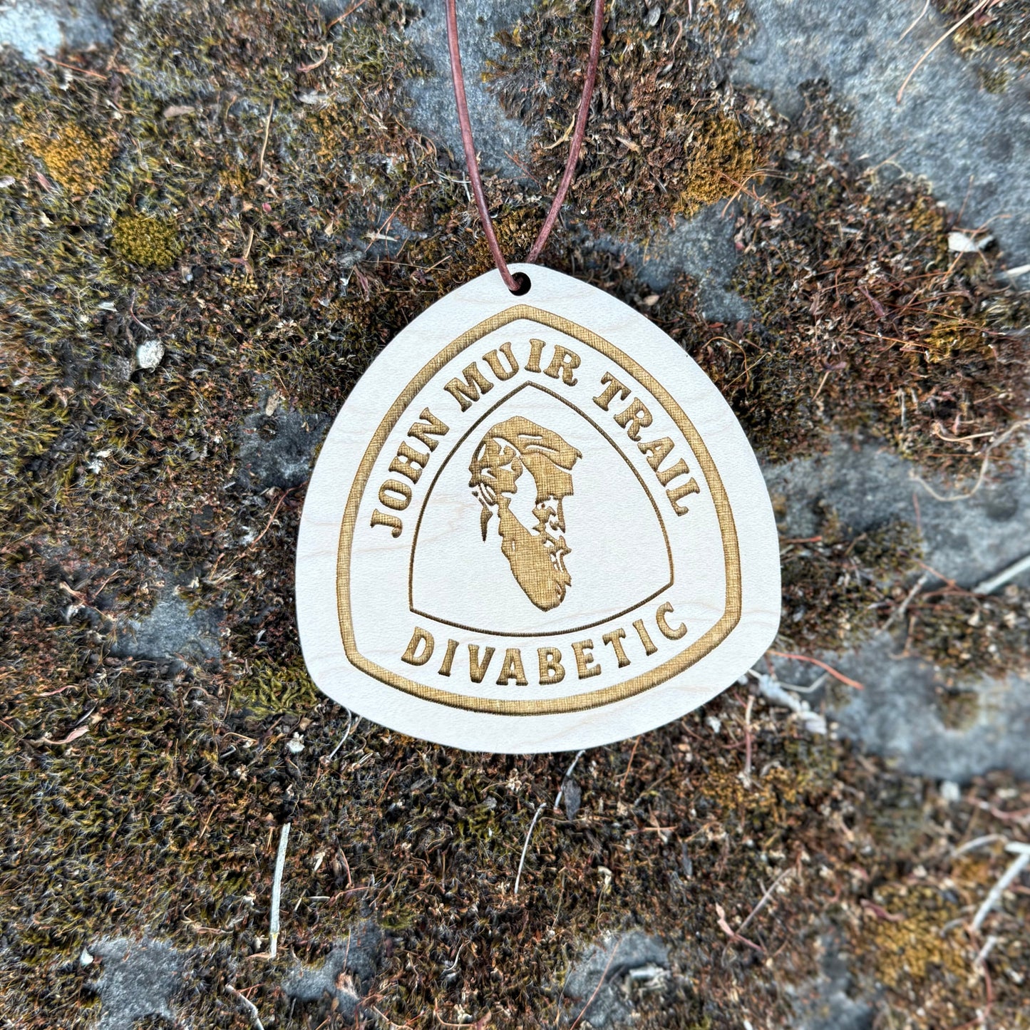 john muir trail name tag, jmt wooden hangtag, custom trail name badge jmt, john muir trail backpack tag, jmt hiking keepsake, personalized john muir trail gift, john muir trail thru hiker tag, laser engraved wood badge jmt, eco friendly hiking tag jmt, rustic wooden john muir trail ornament, jmt backpack accessory, john muir trail collectible tag, trail magic john muir trail gift
