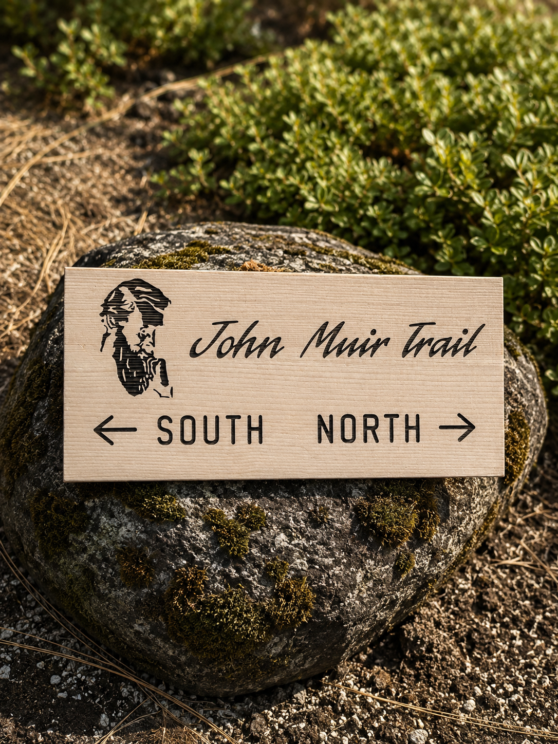 John Muir Trail Sign Hiker Gift – South and North