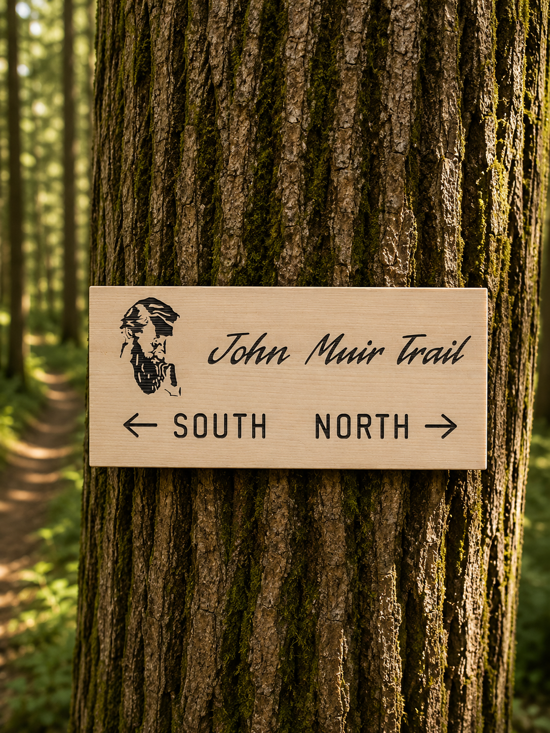 John Muir Trail Sign Hiker Gift – South and North