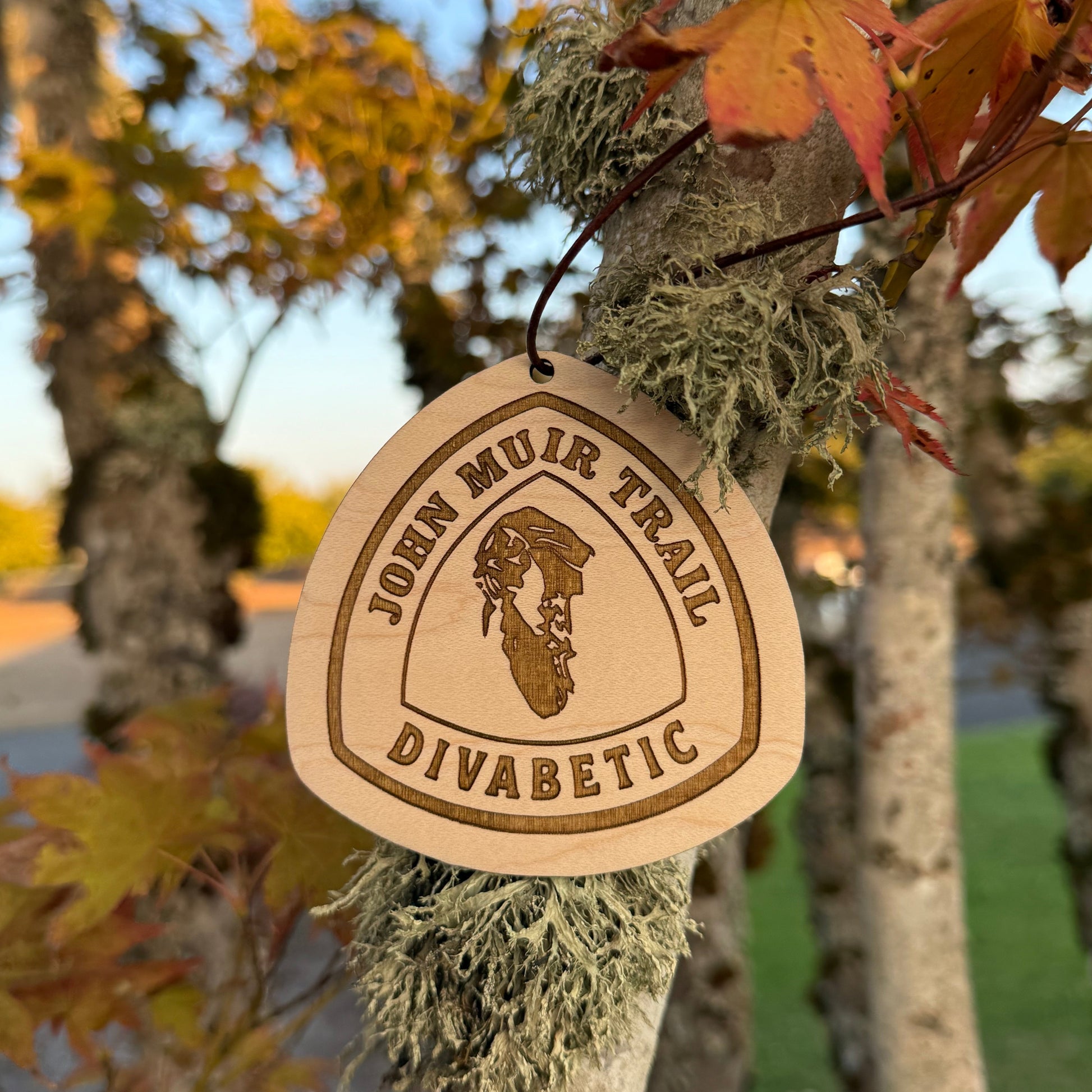 john muir trail name tag, jmt wooden hangtag, custom trail name badge jmt, john muir trail backpack tag, jmt hiking keepsake, personalized john muir trail gift, john muir trail thru hiker tag, laser engraved wood badge jmt, eco friendly hiking tag jmt, rustic wooden john muir trail ornament, jmt backpack accessory, john muir trail collectible tag, trail magic john muir trail gift