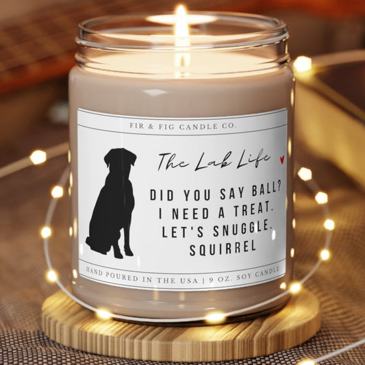 Labrador Retriever Themed Eco-Friendly 100% 9oz Soy Candle, Lab Candle,Dog Candle Gift,Lab Gifts,Lab Mom Gift, Funny Labrador Retriever Gift