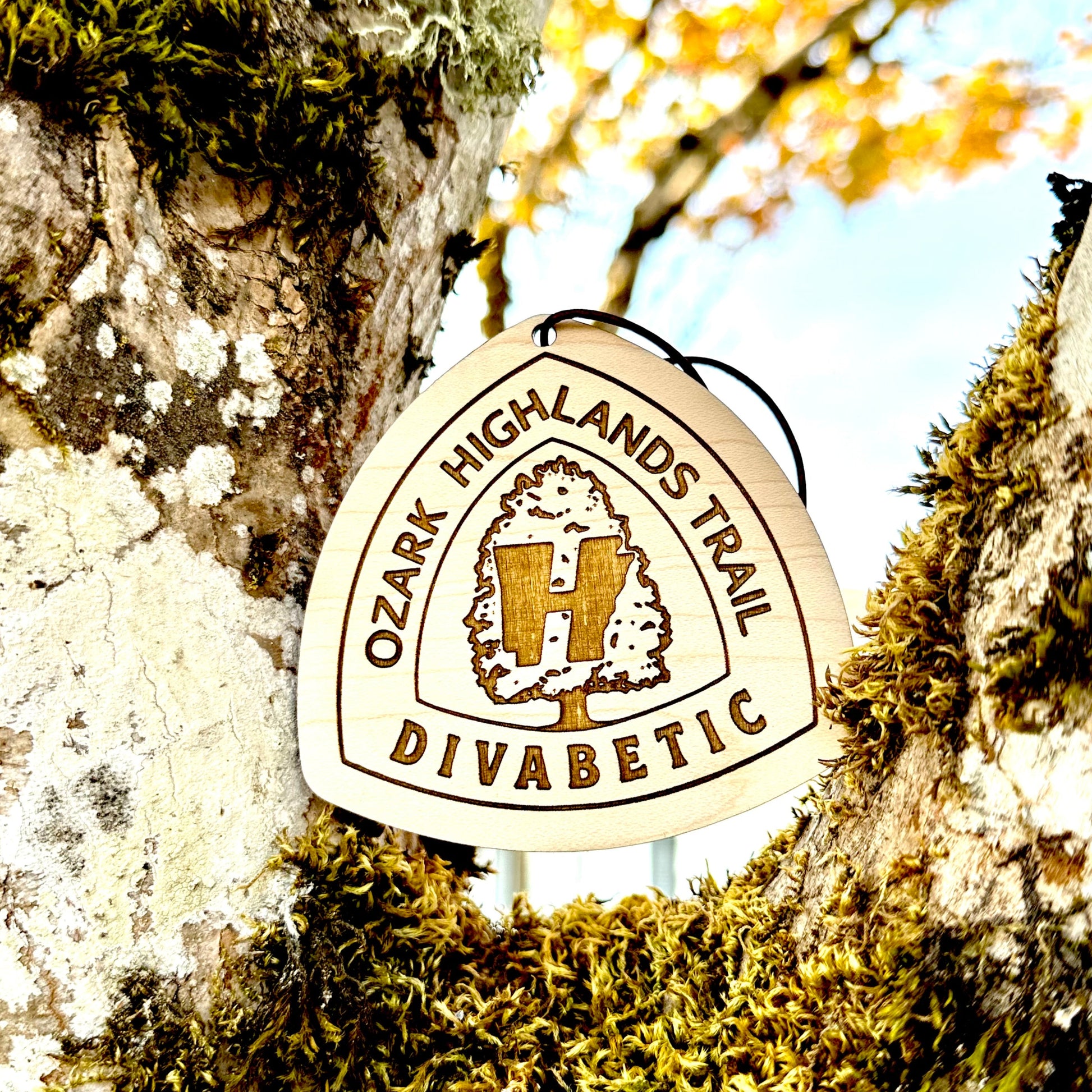 ozark highlands trail name tag personalized, custom ozark trail backpack tag, engraved wooden hiking tag ozark highlands, lightweight ozark trail keepsake, thru hiker gear tag ozark highlands trail, trail name tag ozark ornament, rustic engraved wood tag for hikers ozark, ozark trail angel gift idea, custom backpack charm ozark highlands trail, eco friendly wooden trail name badge ozark, unique hiking gift ozark highlands trail, ozark highlands trail souvenir tag personalized, OHT Tag Gift