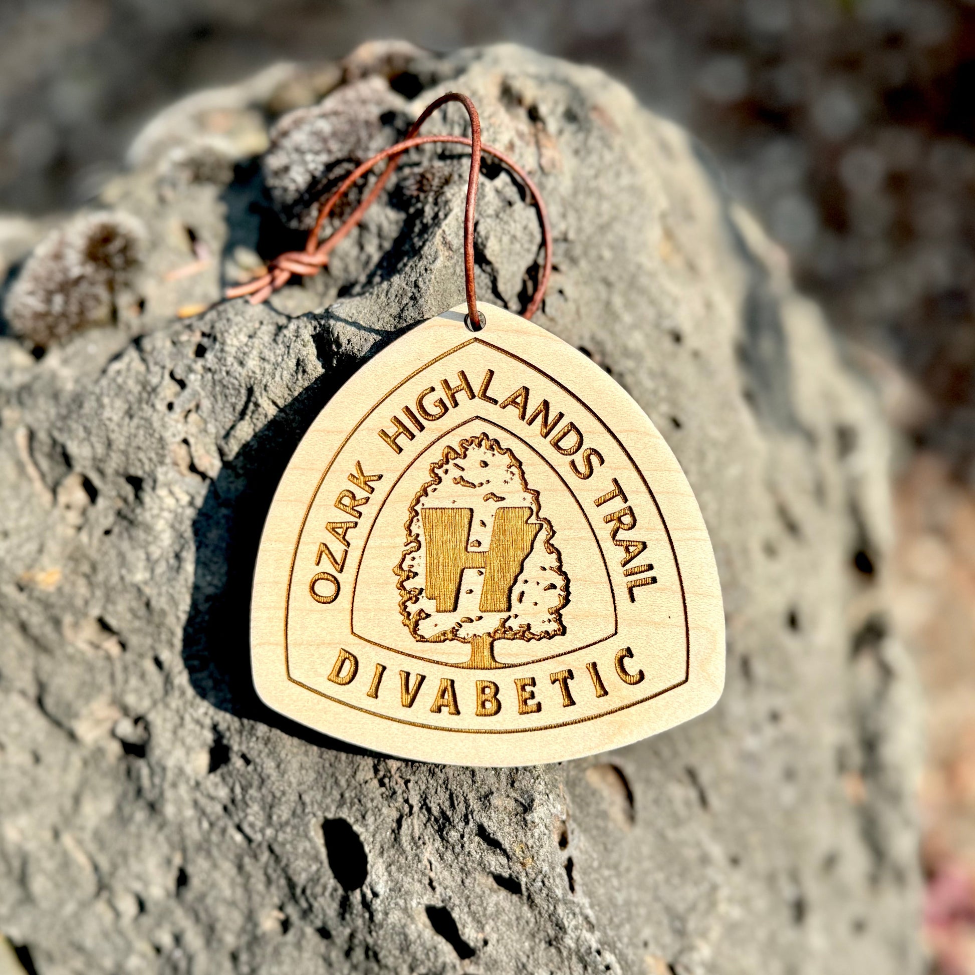 ozark highlands trail name tag personalized, custom ozark trail backpack tag, engraved wooden hiking tag ozark highlands, lightweight ozark trail keepsake, thru hiker gear tag ozark highlands trail, trail name tag ozark ornament, rustic engraved wood tag for hikers ozark, ozark trail angel gift idea, custom backpack charm ozark highlands trail, eco friendly wooden trail name badge ozark, unique hiking gift ozark highlands trail, ozark highlands trail souvenir tag personalized, OHT Tag Gift