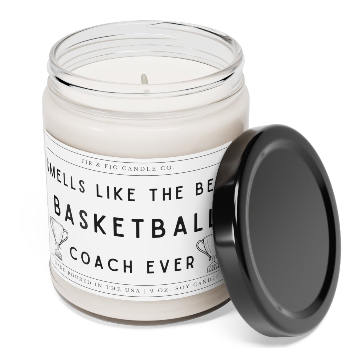 Smells Like The Best BASKETBALL Coach ever 100% Eco-Friendly 9oz Soy Candle, coach candle, Coach gift for her,gift for him, coach Gift award