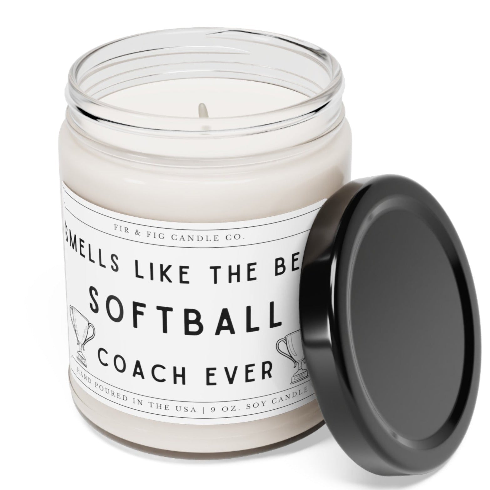 Smells Like The Best SOFTBALL Coach ever 100% Eco-Friendly 9oz Soy Candle, coach candle, Coach gift for her, gift for him, coachs Gift award