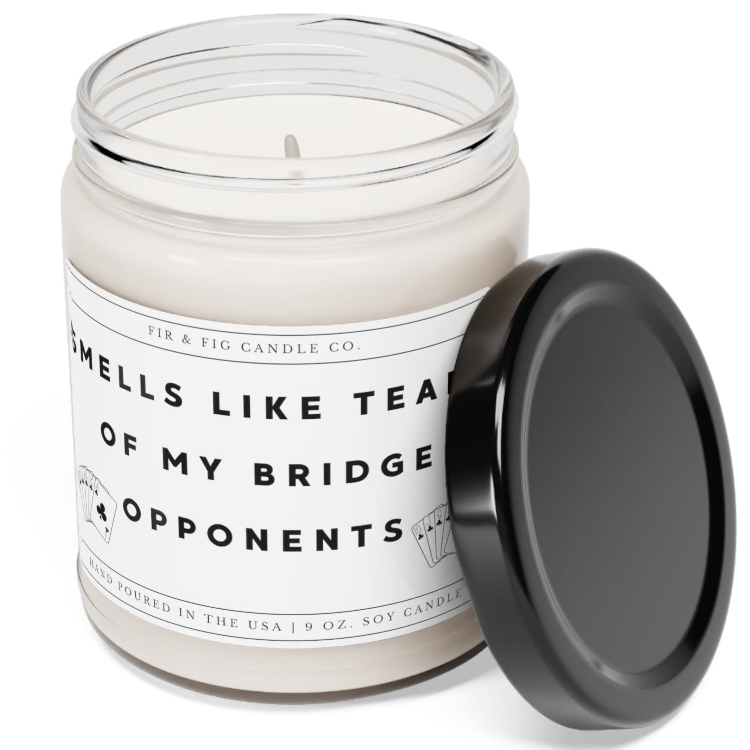 Smells Like Tears of my BRIDGE Opponents 100% Eco-Friendly 9oz Soy Candle, Bridge Host Gift, Bridge gift for her, Bridge gift for him, fun game