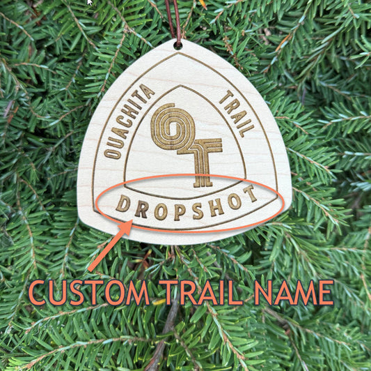ouachita trail name tag personalized, custom ouachita trail backpack tag, engraved wooden hiking tag ouachita, lightweight ouachita trail keepsake, thru hiker gear tag ouachita trail, trail name tag ouachita ornament, rustic engraved wood tag for hikers ouachita, ouachita trail angel gift idea, custom backpack charm ouachita trail, eco friendly wooden trail name badge ouachita, unique hiking gift ouachita trail, ouachita trail souvenir tag personalized, handmade ouachita trail wooden tag