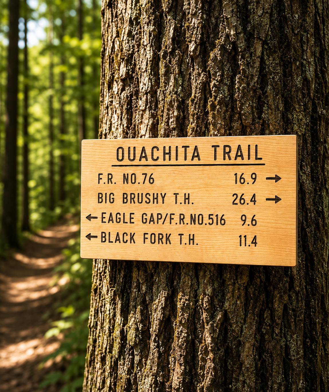Ouachita Trail Sign – Eagle Gap Big Brushy