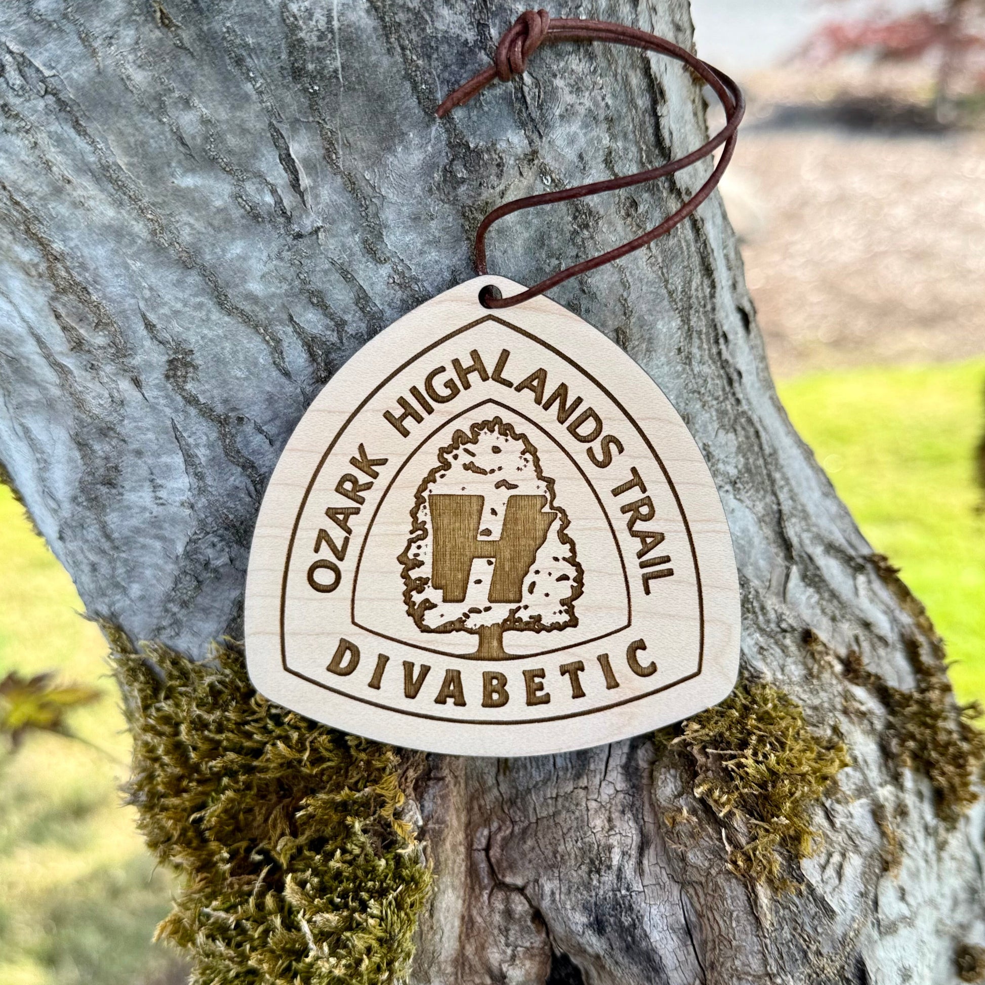 ozark highlands trail name tag personalized, custom ozark trail backpack tag, engraved wooden hiking tag ozark highlands, lightweight ozark trail keepsake, thru hiker gear tag ozark highlands trail, trail name tag ozark ornament, rustic engraved wood tag for hikers ozark, ozark trail angel gift idea, custom backpack charm ozark highlands trail, eco friendly wooden trail name badge ozark, unique hiking gift ozark highlands trail, ozark highlands trail souvenir tag personalized, OHT Tag Gift