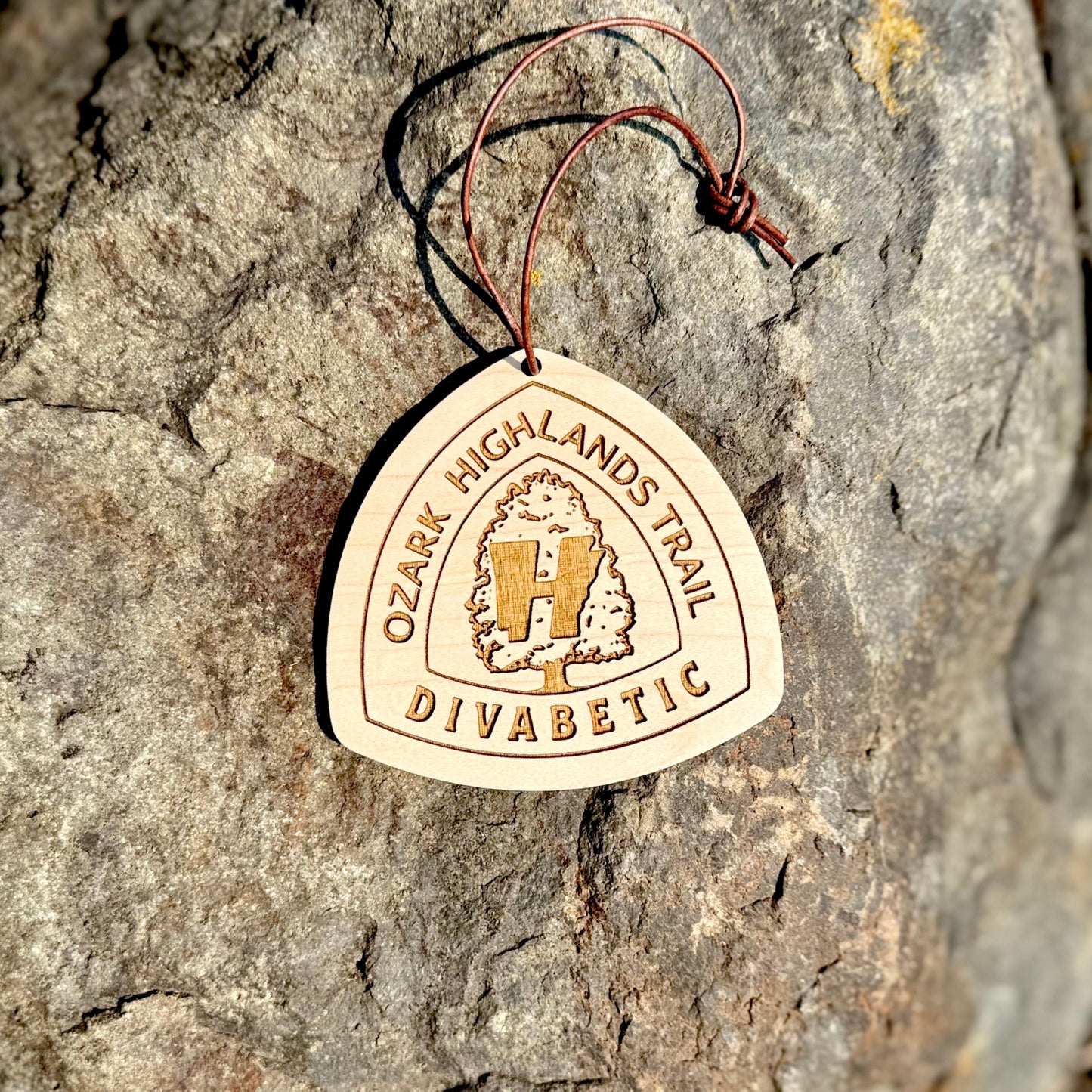 ozark highlands trail name tag personalized, custom ozark trail backpack tag, engraved wooden hiking tag ozark highlands, lightweight ozark trail keepsake, thru hiker gear tag ozark highlands trail, trail name tag ozark ornament, rustic engraved wood tag for hikers ozark, ozark trail angel gift idea, custom backpack charm ozark highlands trail, eco friendly wooden trail name badge ozark, unique hiking gift ozark highlands trail, ozark highlands trail souvenir tag personalized, OHT Tag Gift