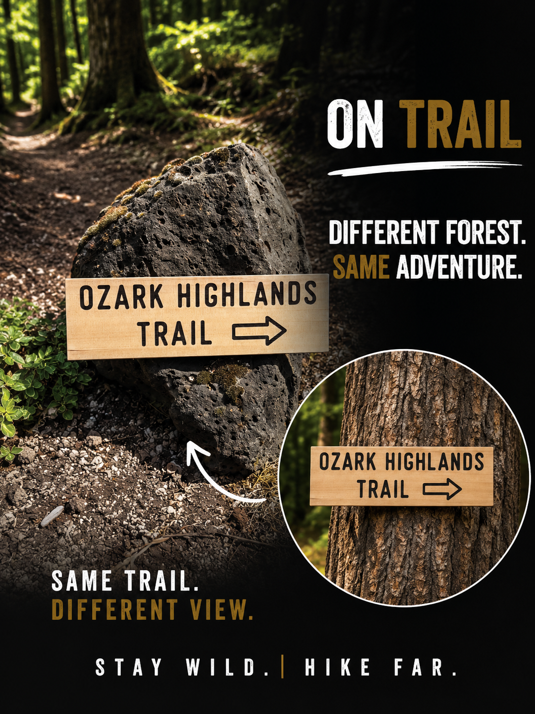 Ozark Highlands Trail Sign – Directional Sign