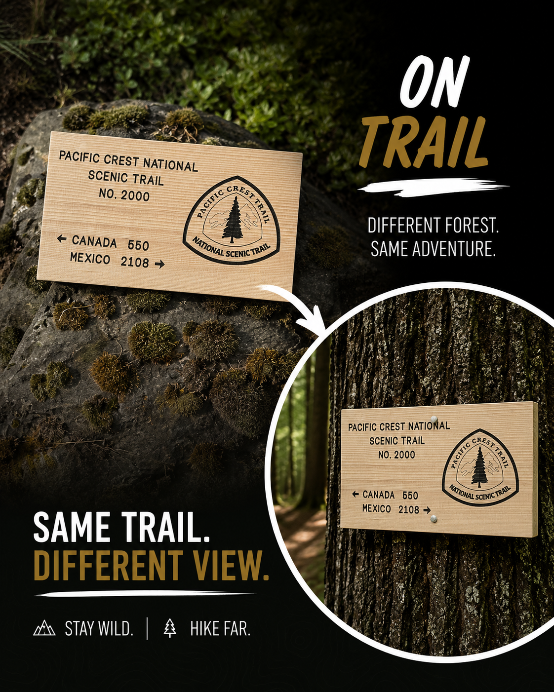 Pacific Crest Trail – Canada to Mexico Sign