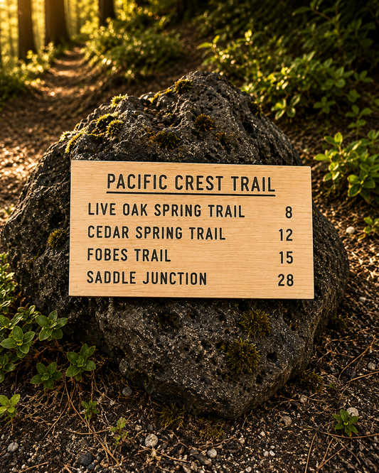 Pacific Crest Trail Sign Gift - Live Oak Spring Trail