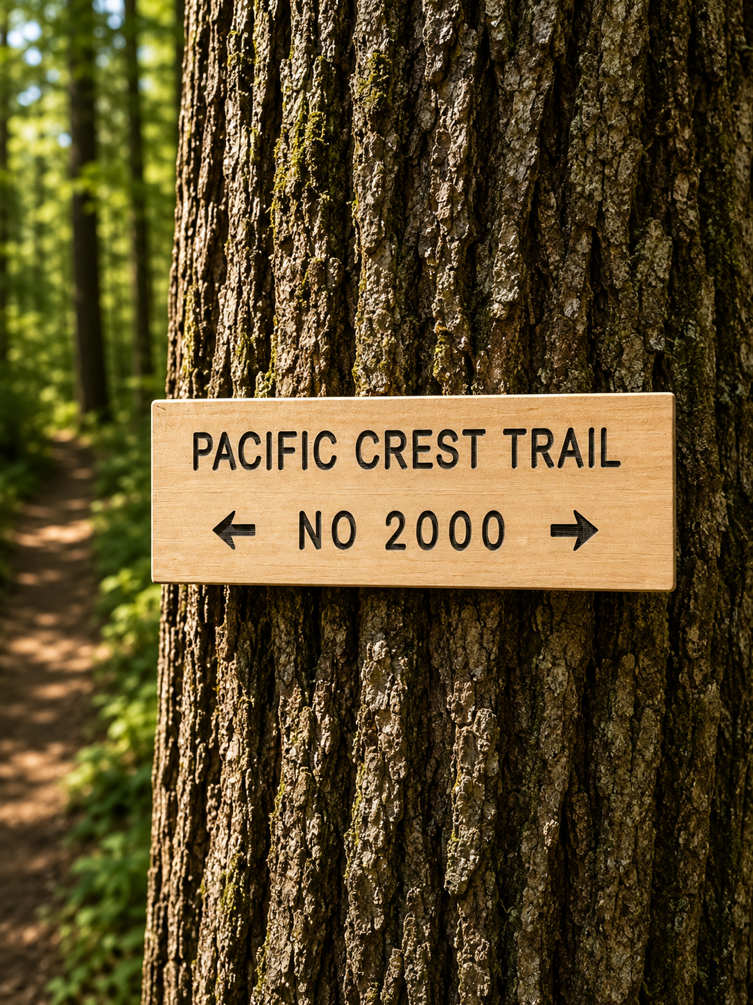 Pacific Crest Trail Sign – Trail Number 2000