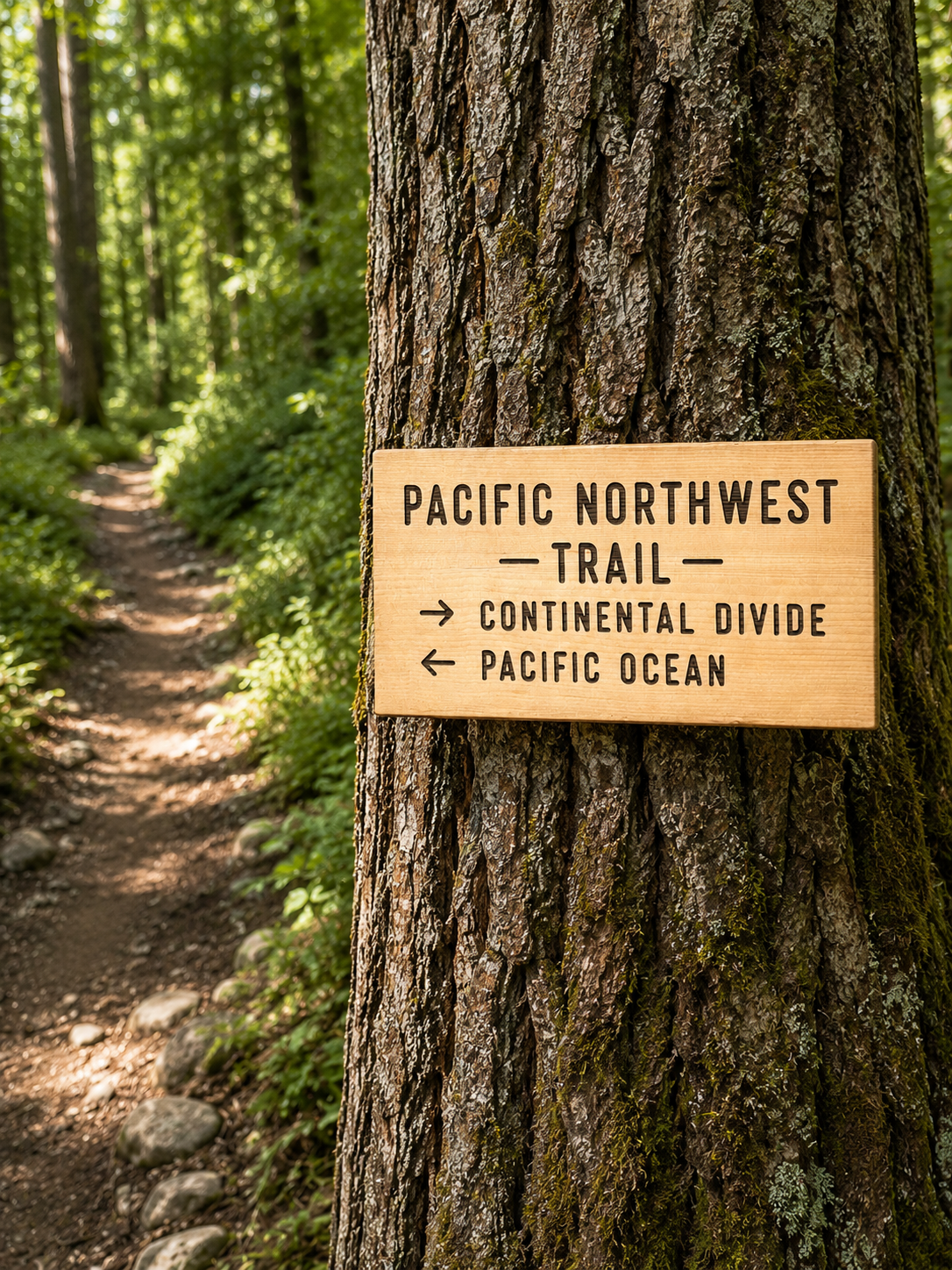 Pacific Northwest Trail Sign – Pacific Ocean