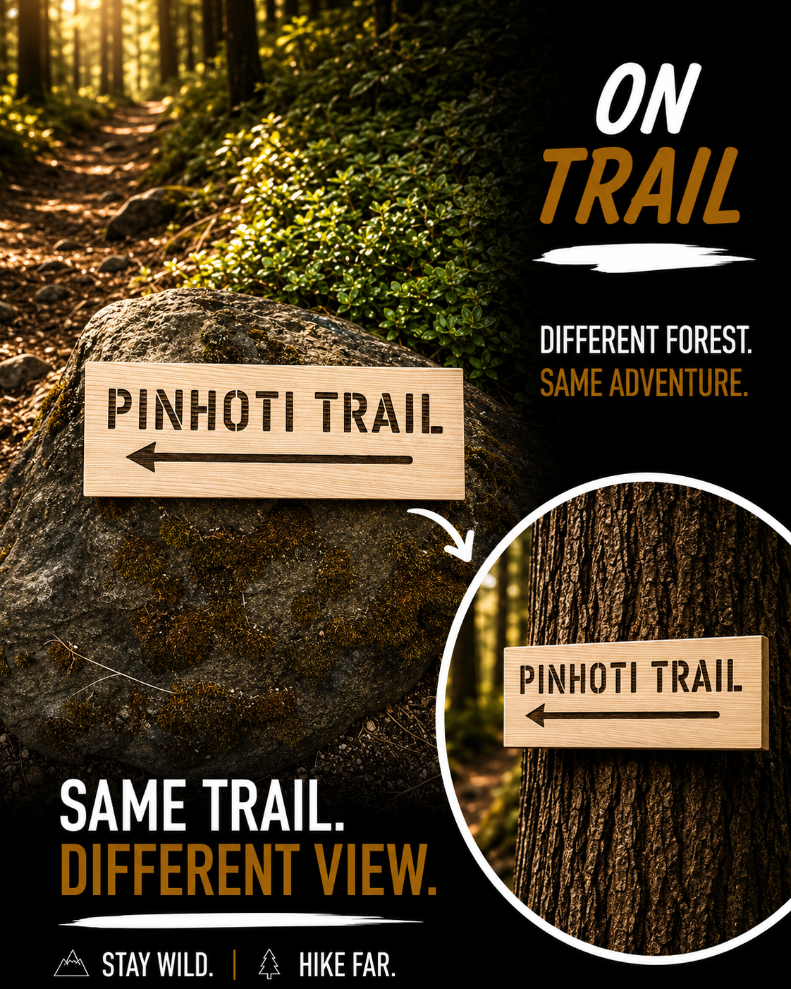 Pinhoti Trail Sign Hiker Gift