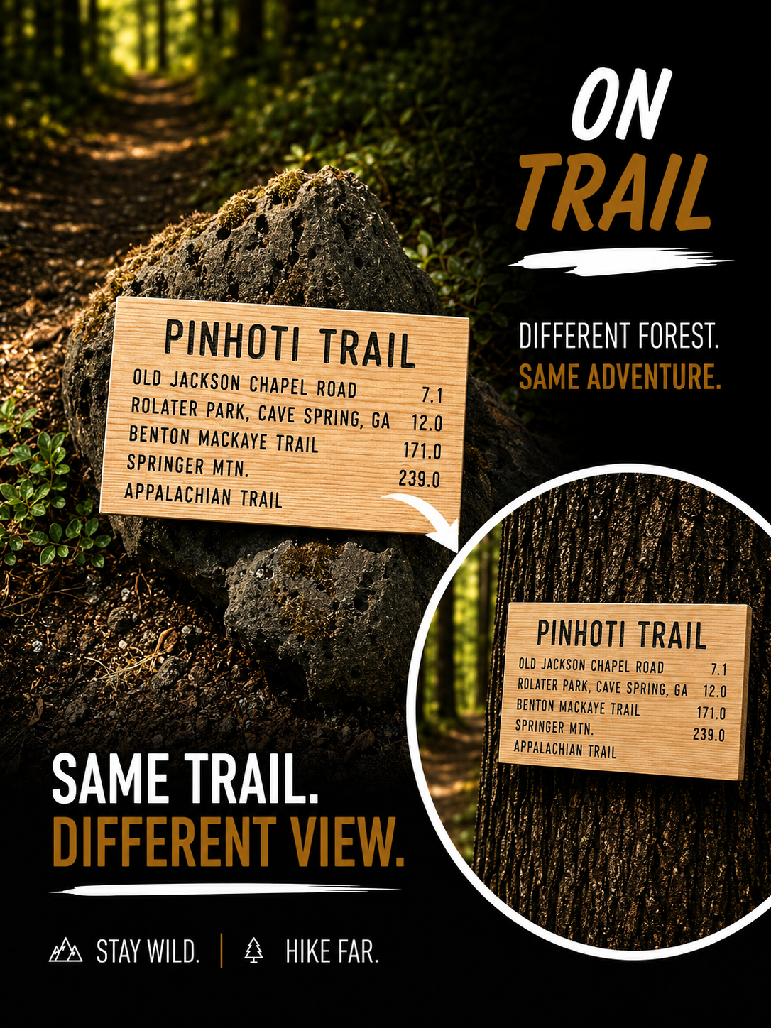 Pinhoti Trail Sign – Old Jackson Chapel Road